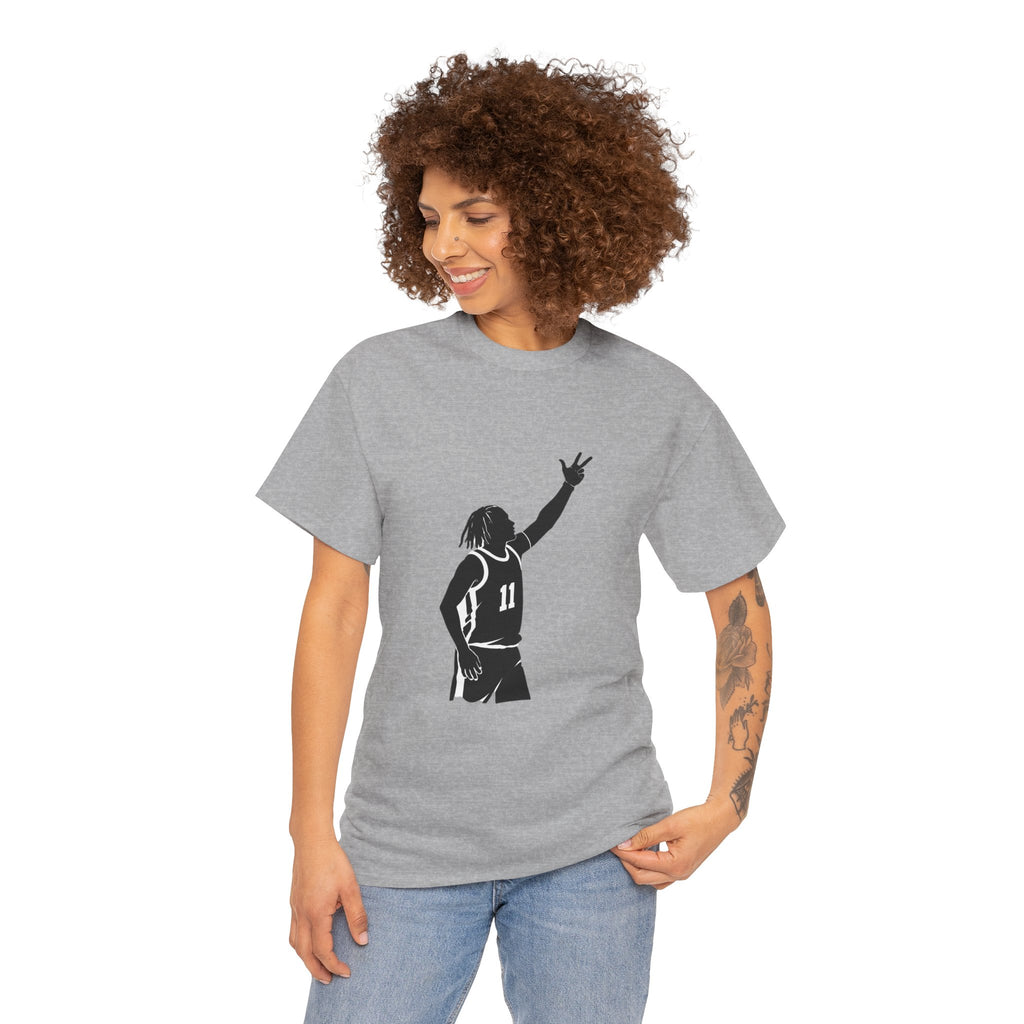 Customizable Jalen Brunson 3 Points Celly T-Shirt | New York Basketball Tee