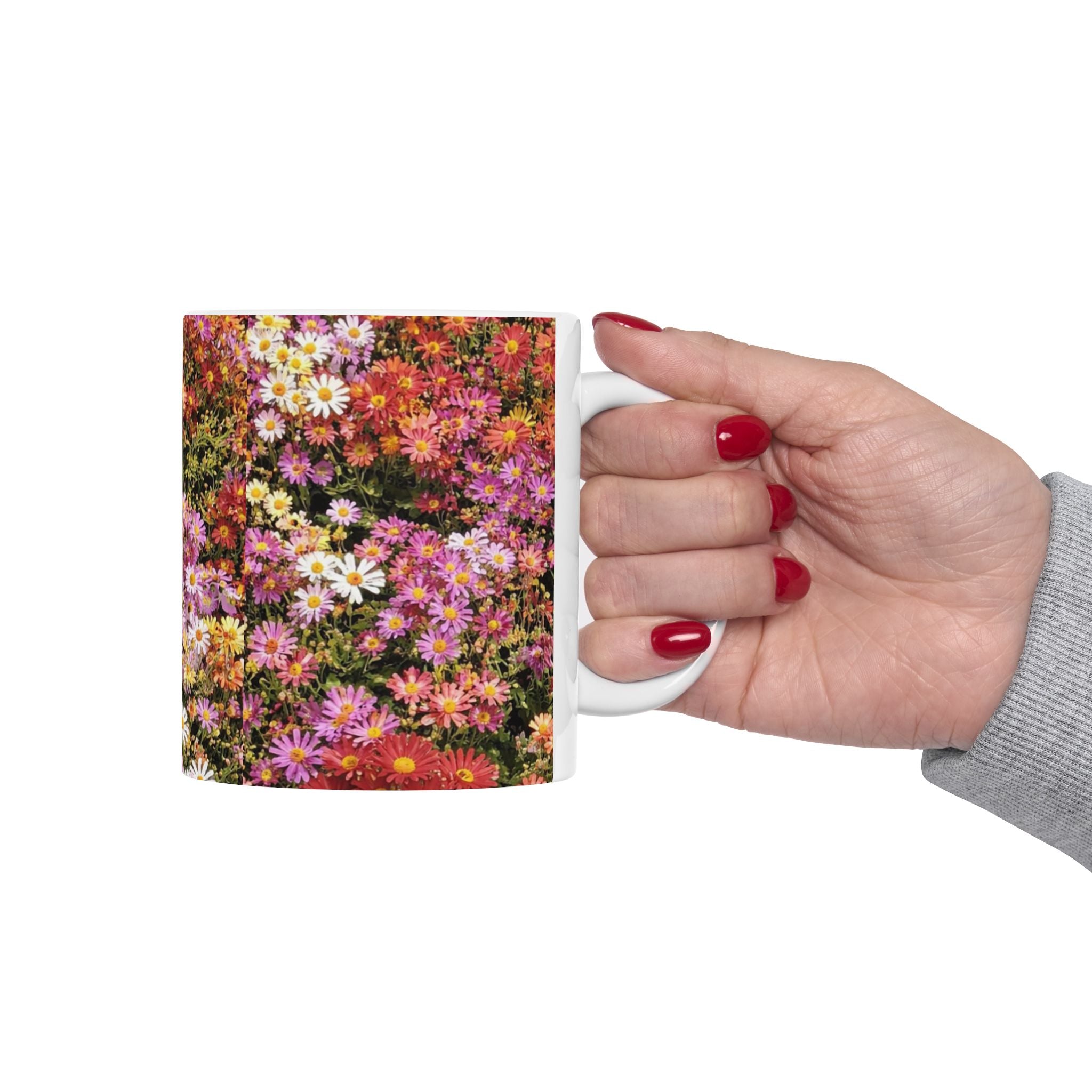 Tasse à café en céramique « Central Park Korean Chrysanthemum Flowers » | Mug floral