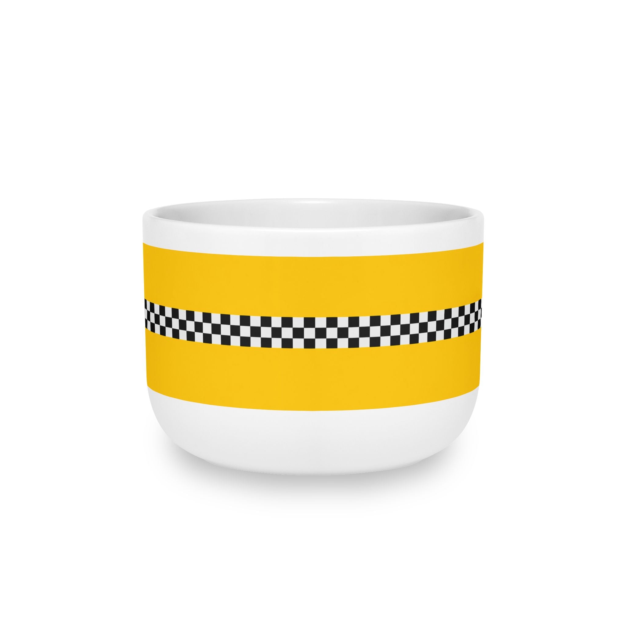 NYC Checkered Taxi Cab Soup Bowl  25oz Ceramic Soup Bowl