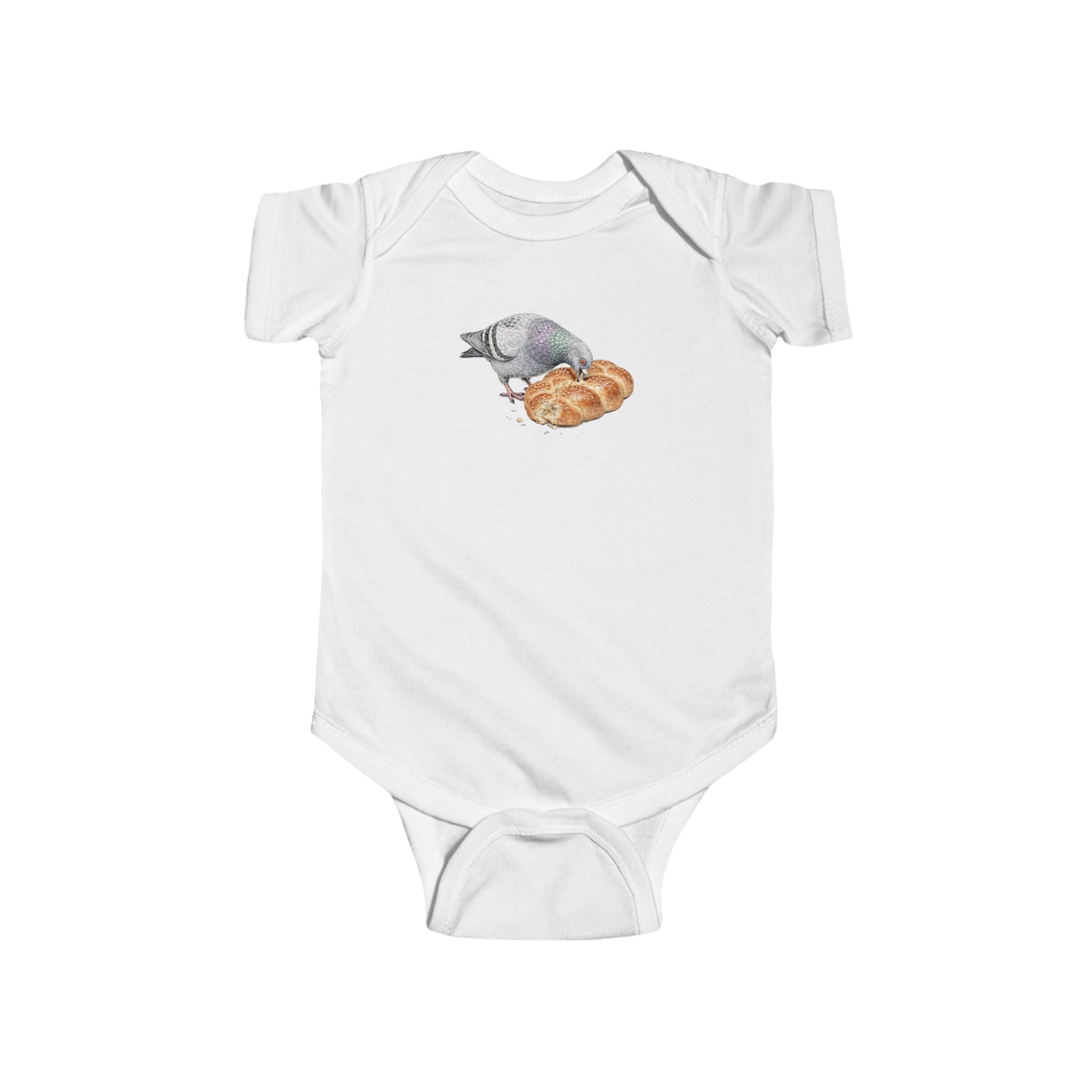 Customizable Borough Park NYC Pigeon Baby Onesie | New Yorker Reveal Infant Bodysuit
