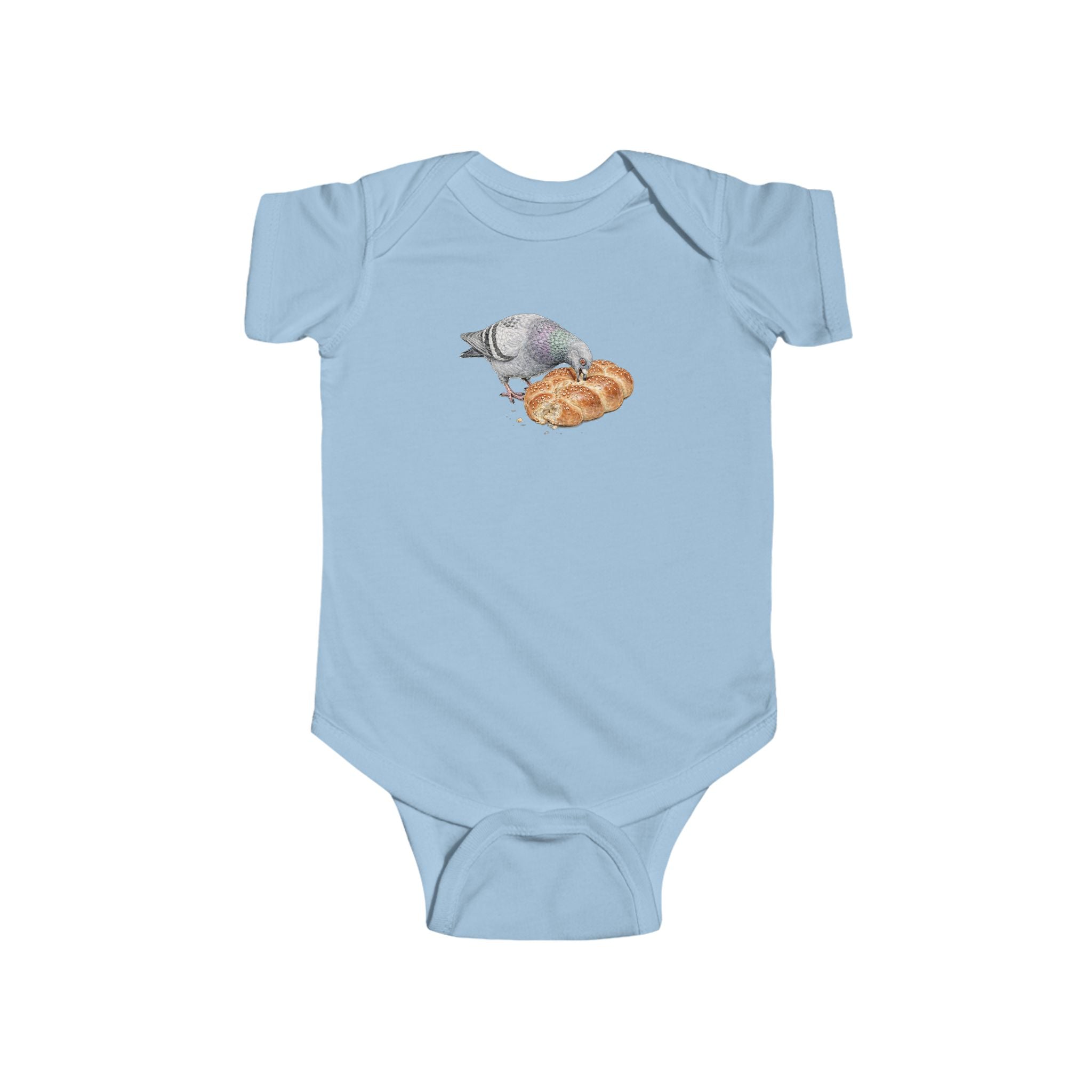 Customizable Borough Park NYC Pigeon Baby Onesie | New Yorker Reveal Infant Bodysuit