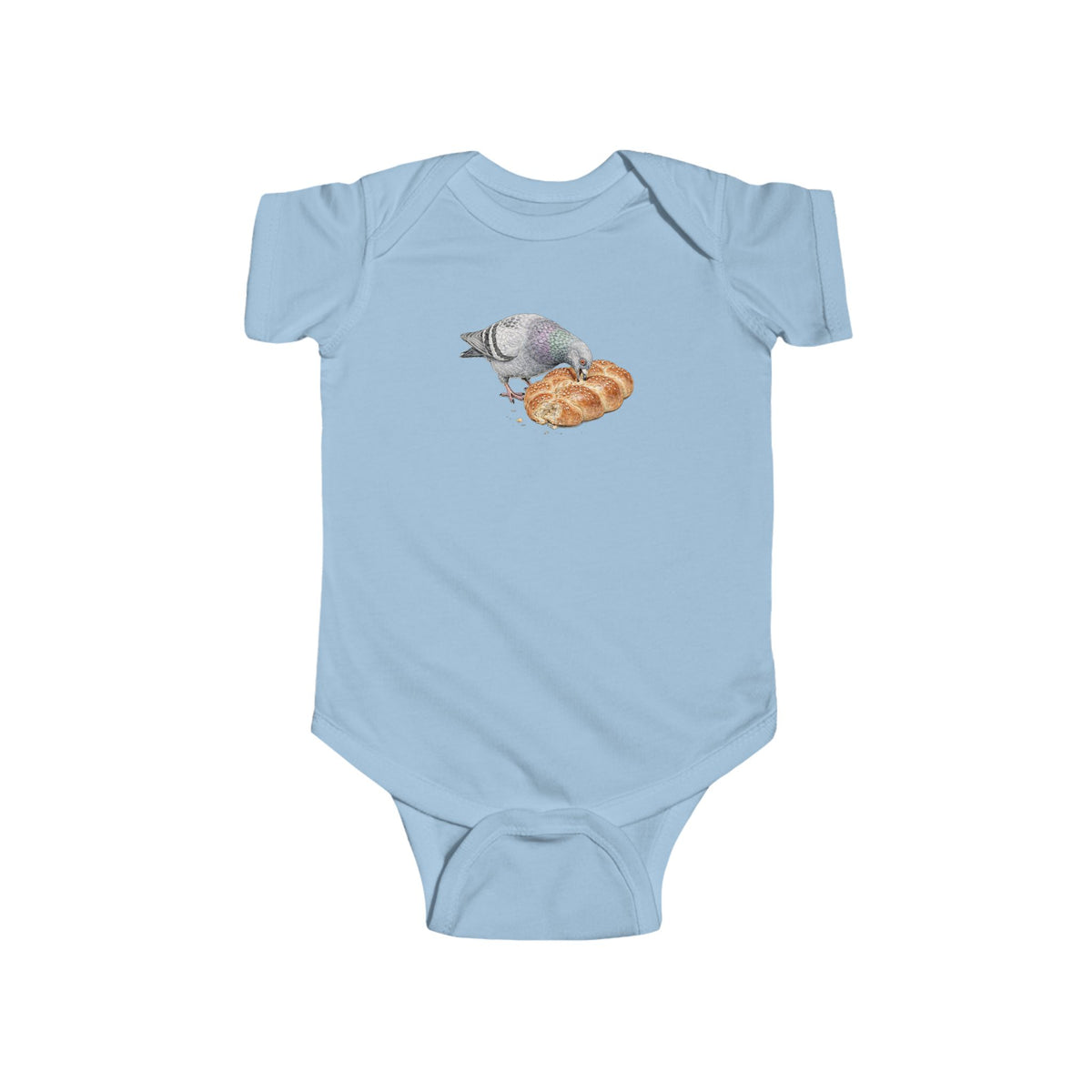 Customizable Borough Park NYC Pigeon Baby Onesie | New Yorker Reveal Infant Bodysuit