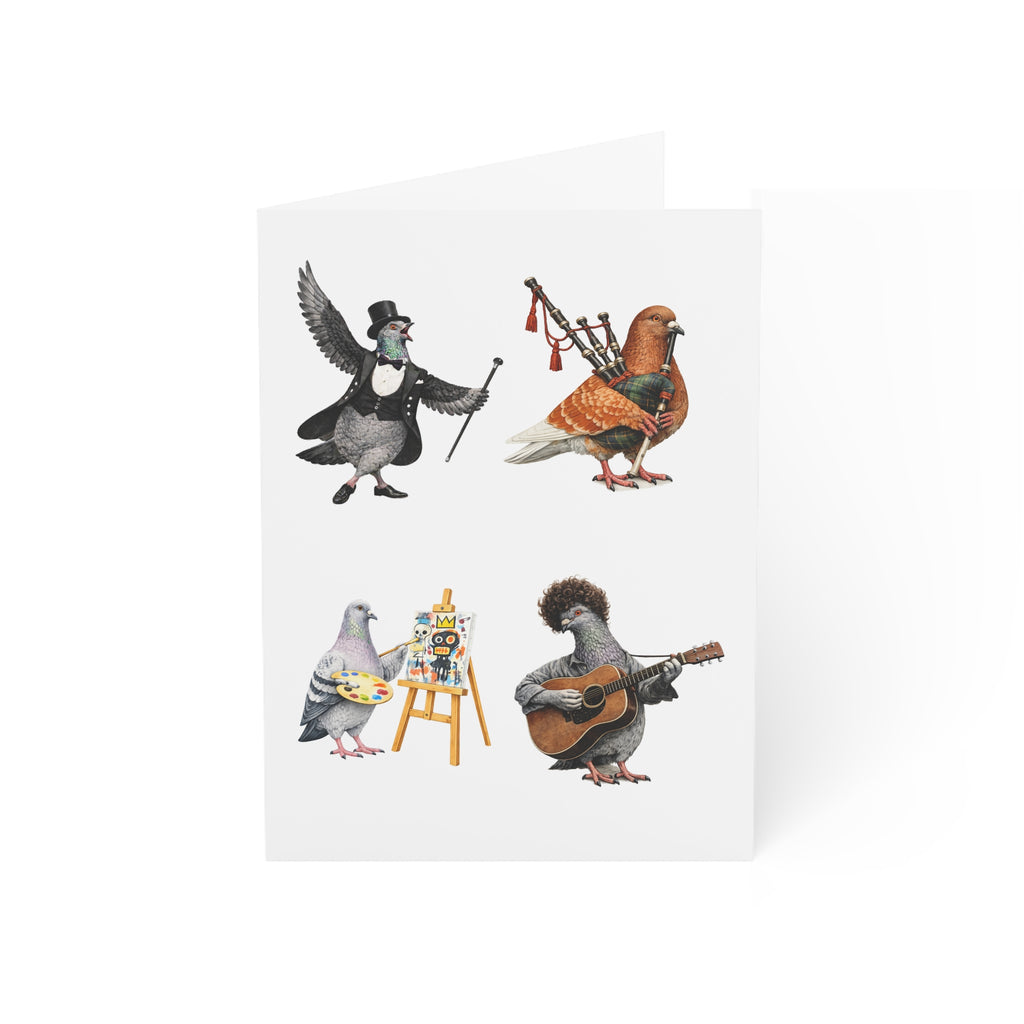 Talented Bird NYC Pigeon Greeting Cards | Creative Artistic Bird Lover Card Pack of 7
