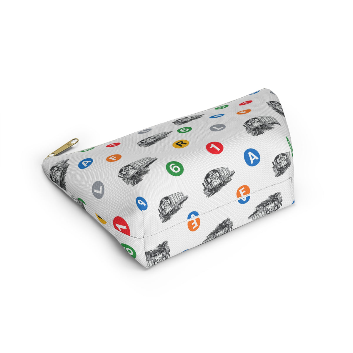 New York Subway Train Transit Icons— T-Bottom Makeup Bag