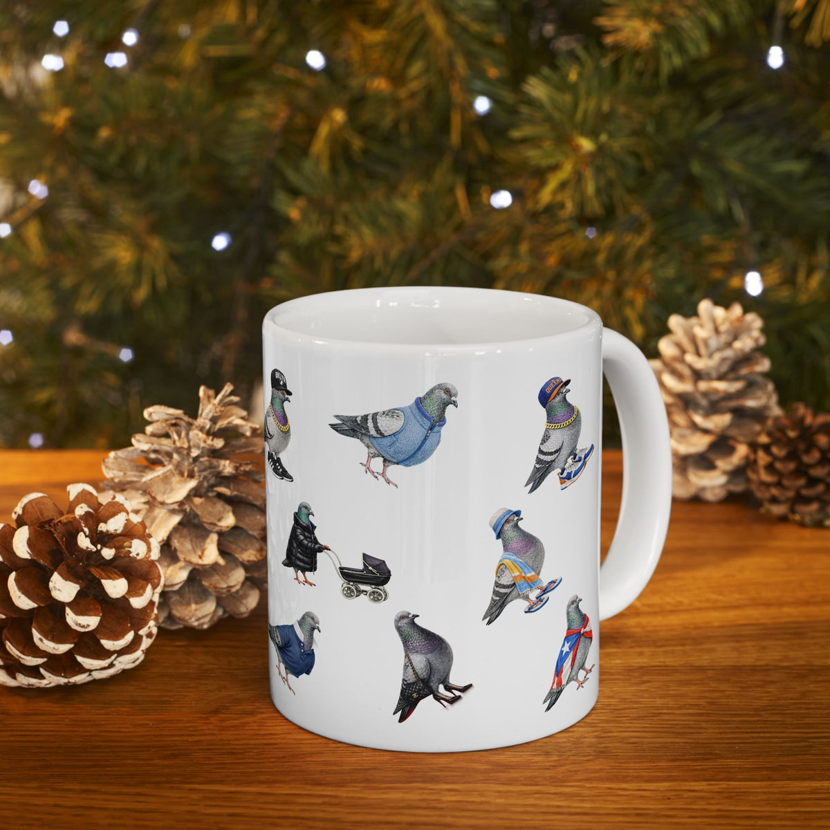 Pigeons of New York Mug | NYC Pigeon Bird Lovers Coffee Cup