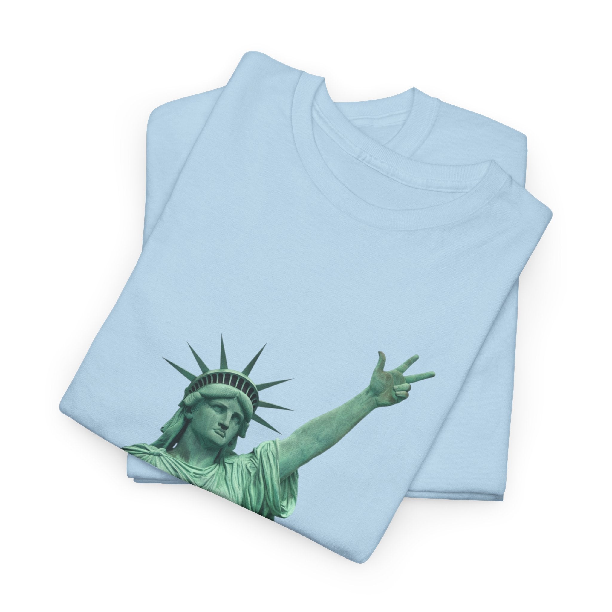 Customizable Statue of Liberty Three Points T-Shirt | NYC Jalen Brunson Basketball 3 Point Shot Tee