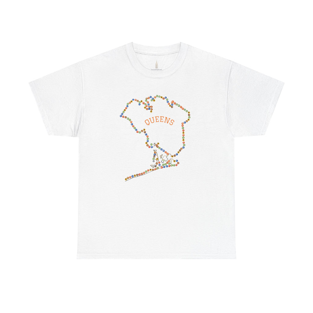 Queens Map Subway Signs T-Shirt | NYC Subway Tee