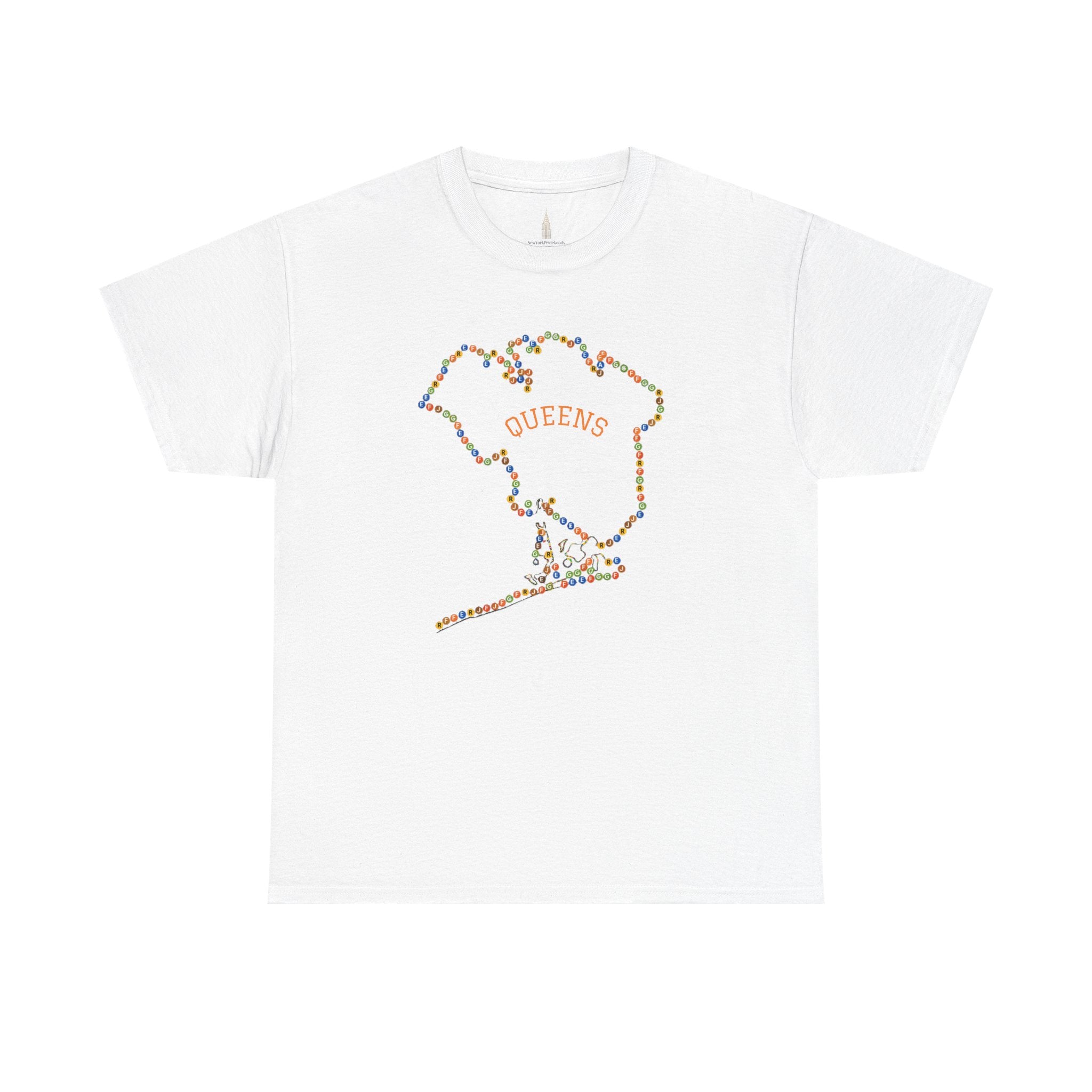 Camiseta Mapa de Queens | Camiseta con Señales de Metro