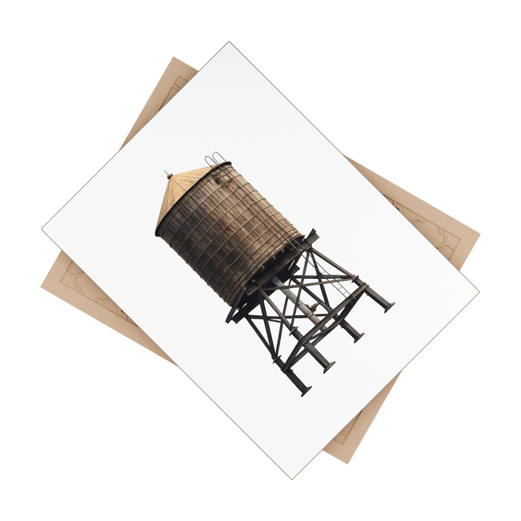 New York City Water Tower Ceramic Shower Bath Tile 6" x 8"