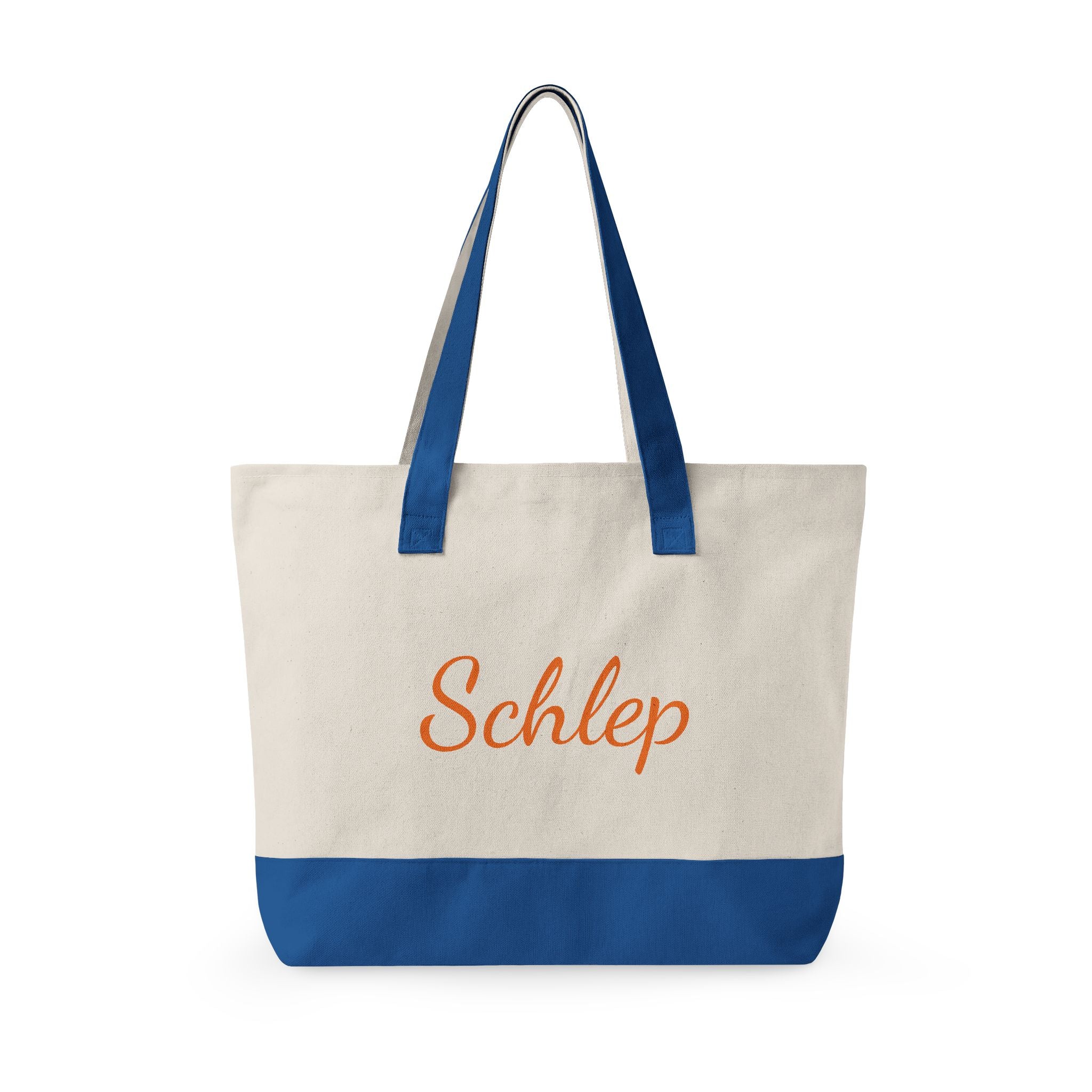 Schlep Zippered Canvas Tote Bag | Grocery Schlepping Subway Tote