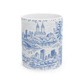 Central Park Blue Toile de Jouy Mug | NYC Ceramic Coffee Cup