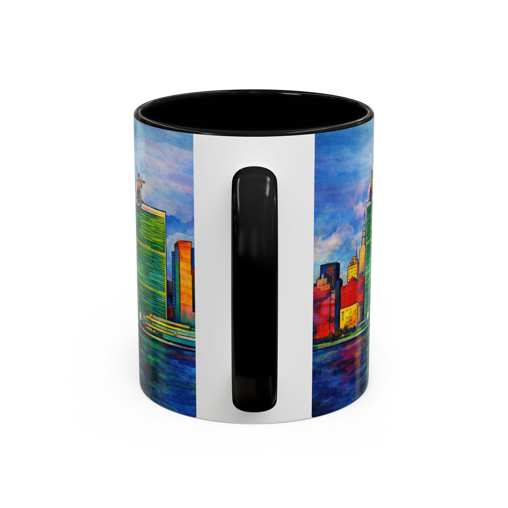 Fiddler on the Manhattan Roof  Marc Chagall-inspired Fan Art NYC Accent Coffee Mug