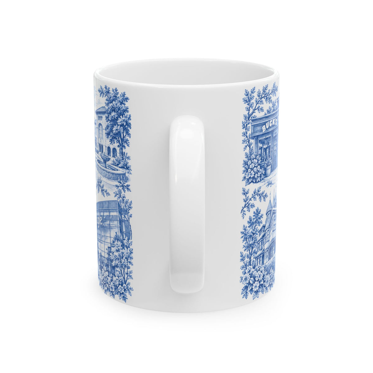 Silicon Valley Blue Toile de Jouy 11oz Ceramic Mug