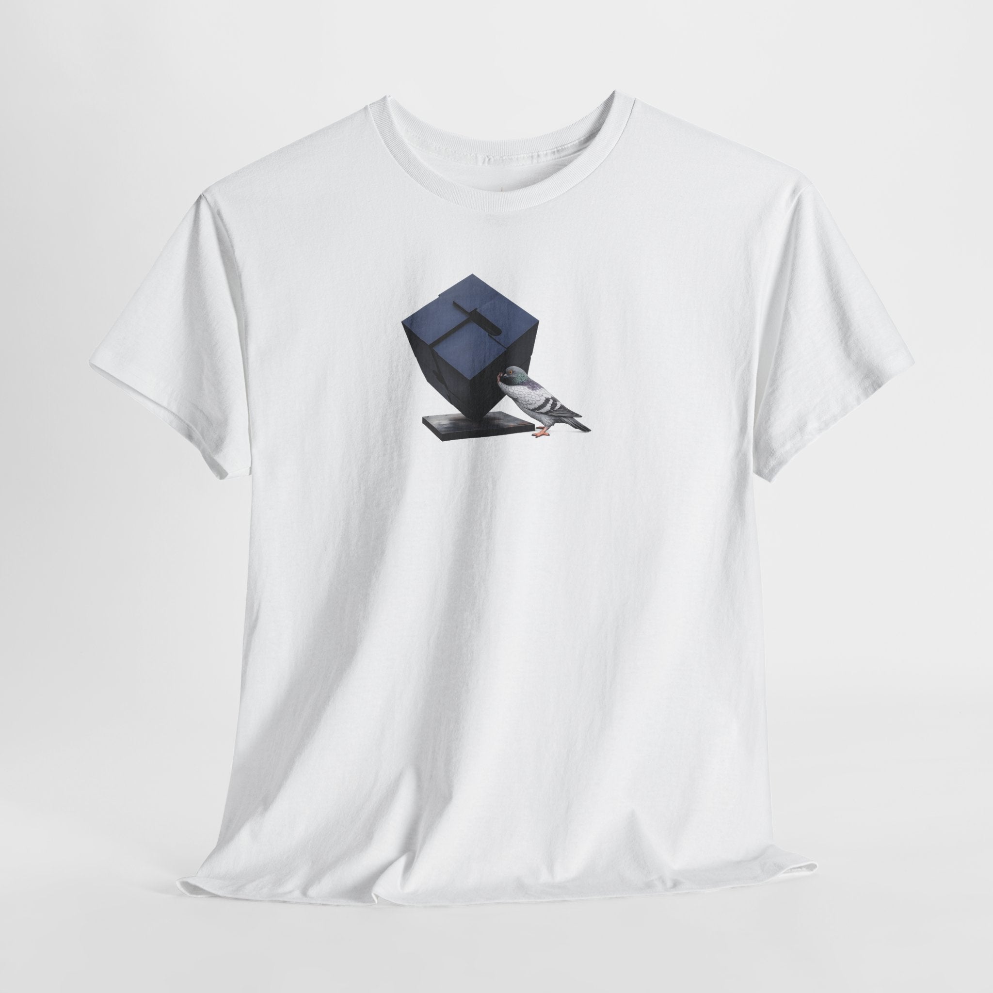 Customizable Astor Place NYC Pigeon T-Shirt | Alamo Black Cube Tee