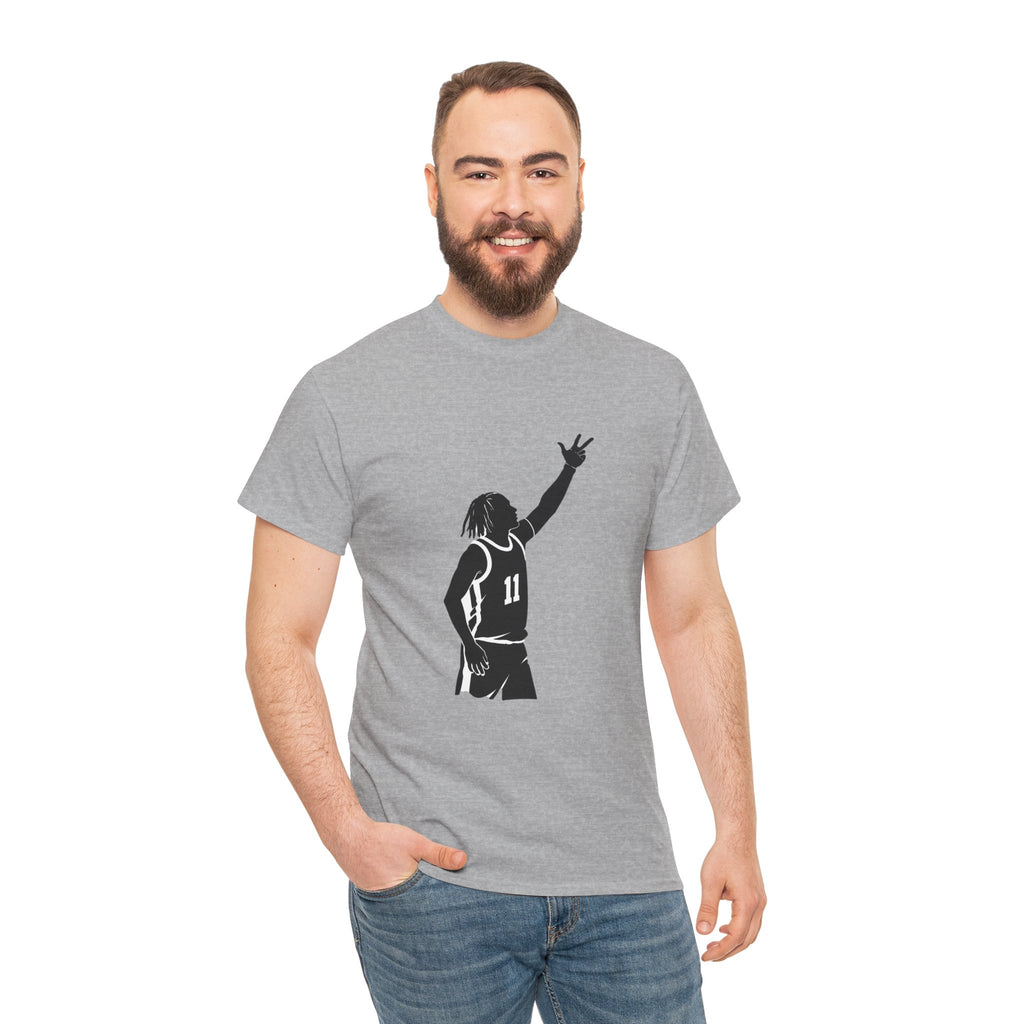 Customizable Jalen Brunson 3 Points Celly T-Shirt | New York Basketball Tee