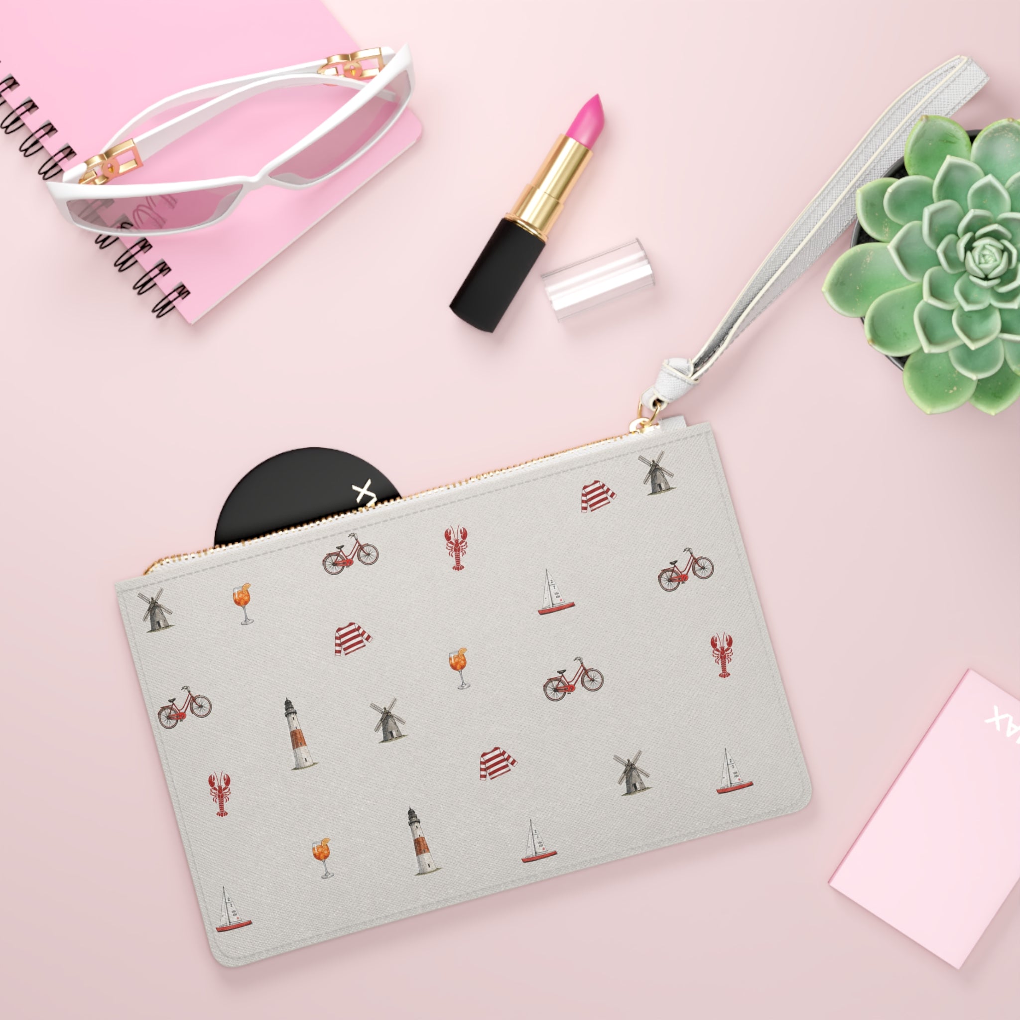 Icons of the Hamptons Heather Gray Clutch