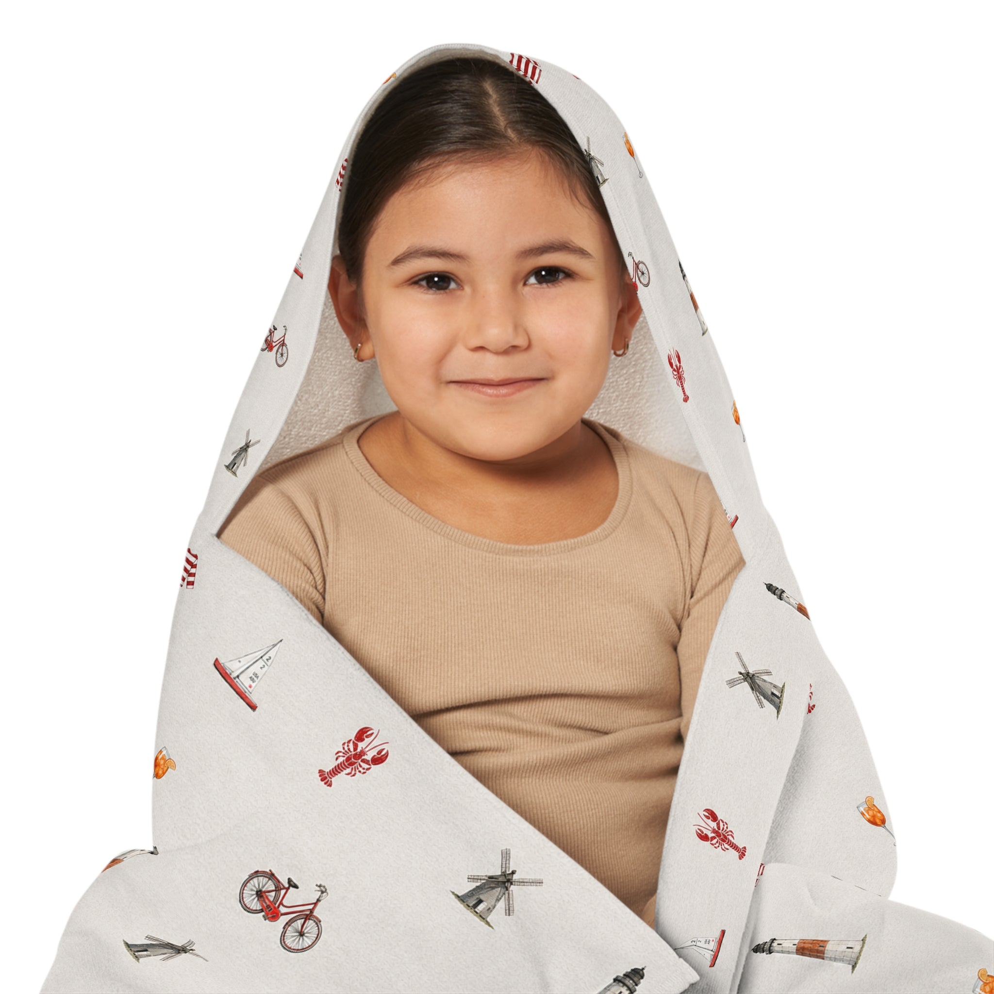 Icons of the Hamptons Heather Gray Hooded Kids Towel