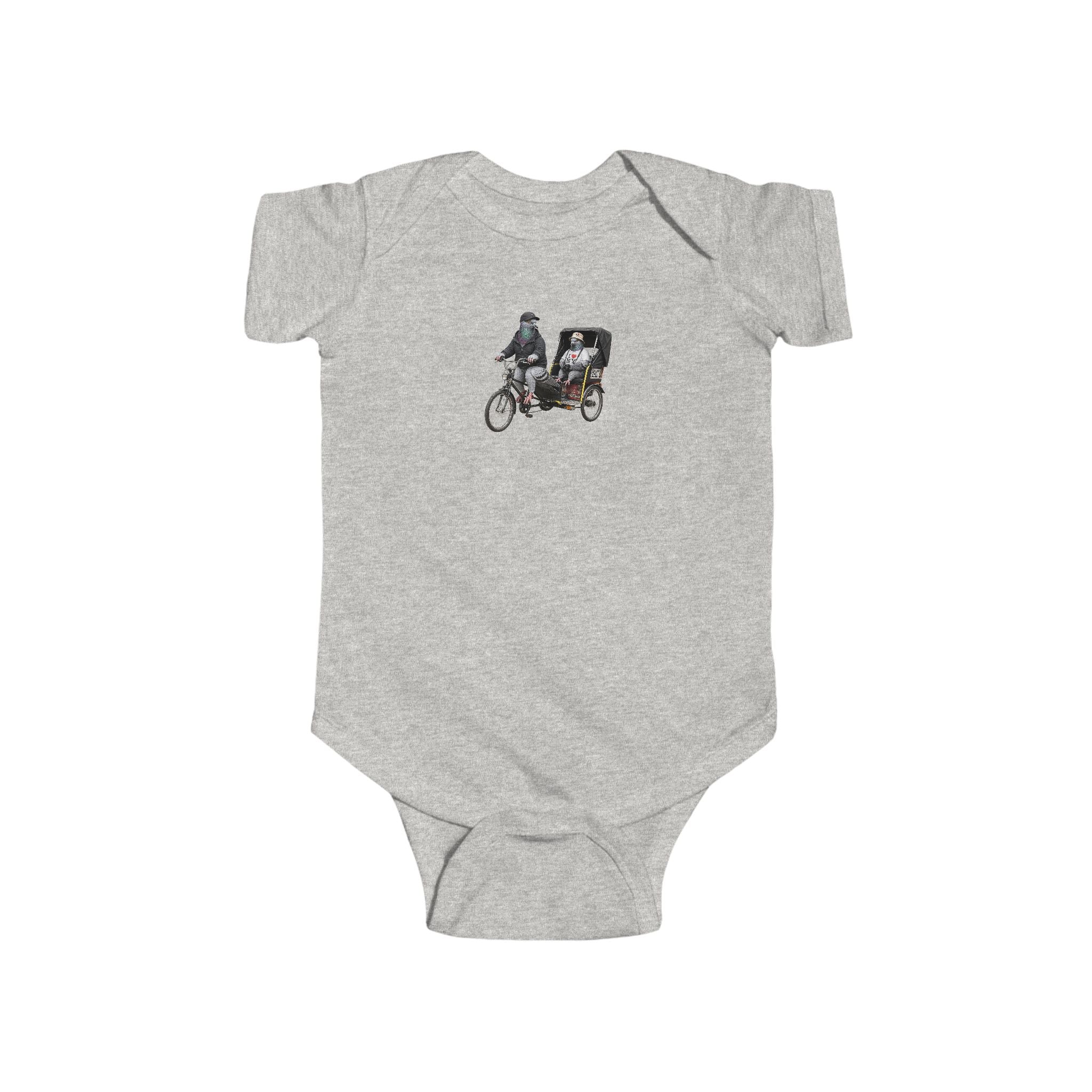 Customizable Times Square NYC Pigeon Baby Onesie | New Yorker Reveal Infant Bodysuit