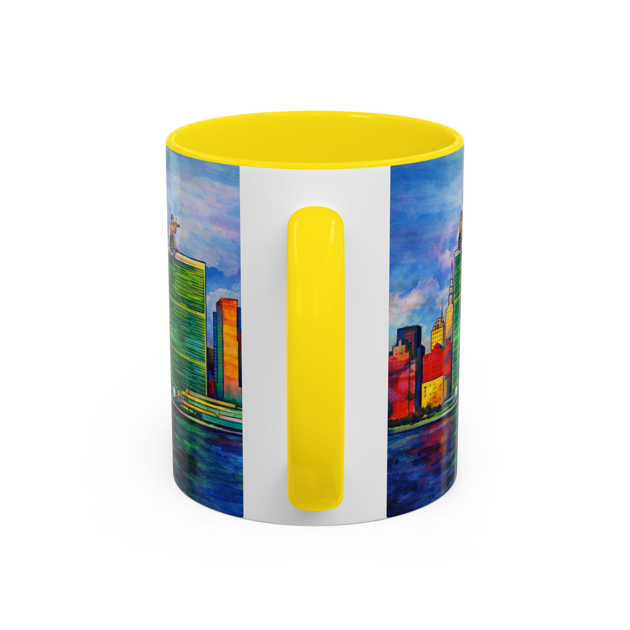 Fiddler on the Manhattan Roof  Marc Chagall-inspired Fan Art NYC Accent Coffee Mug