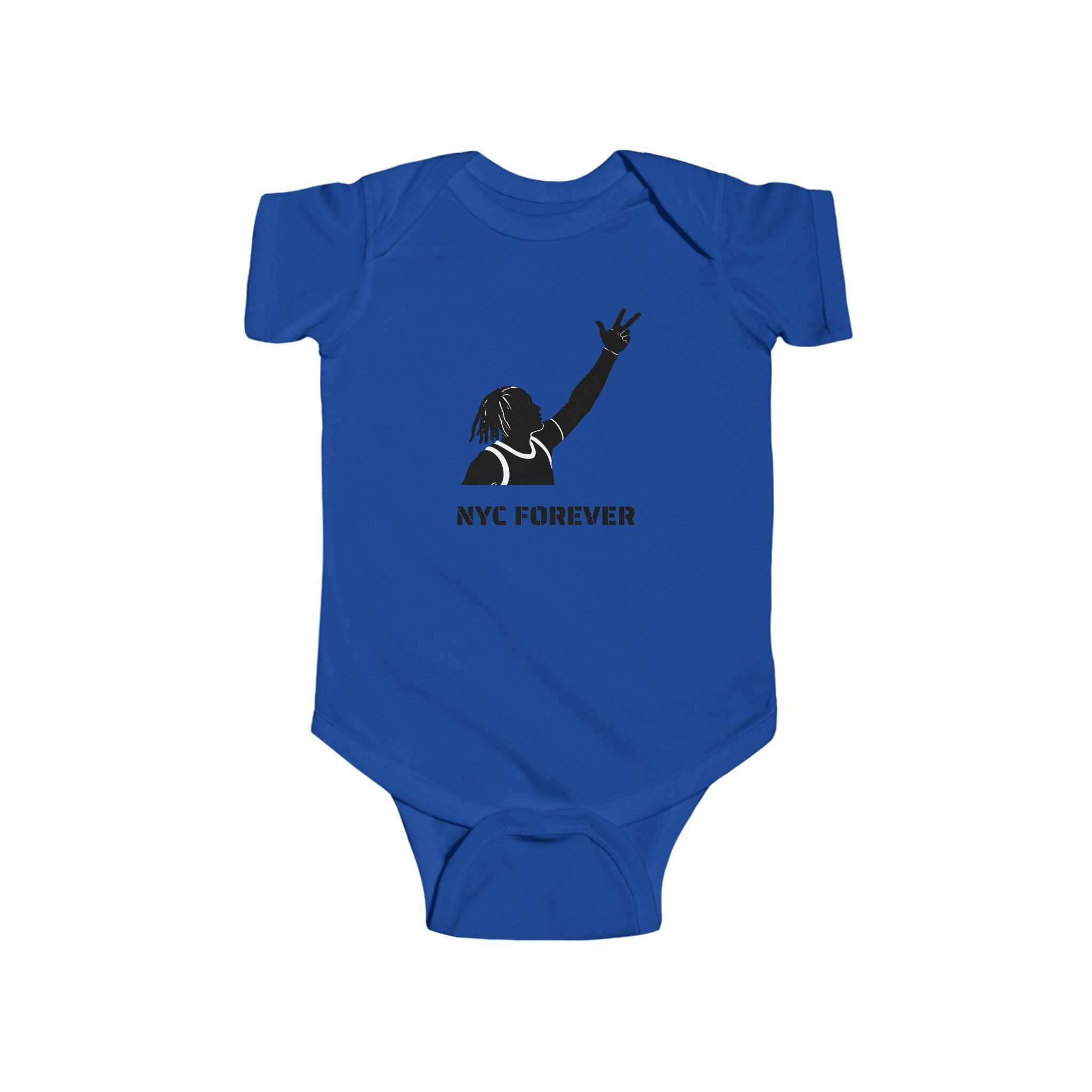 Jalen Brunson NYC Forever baby bodysuit | New York Basketball infant onesie