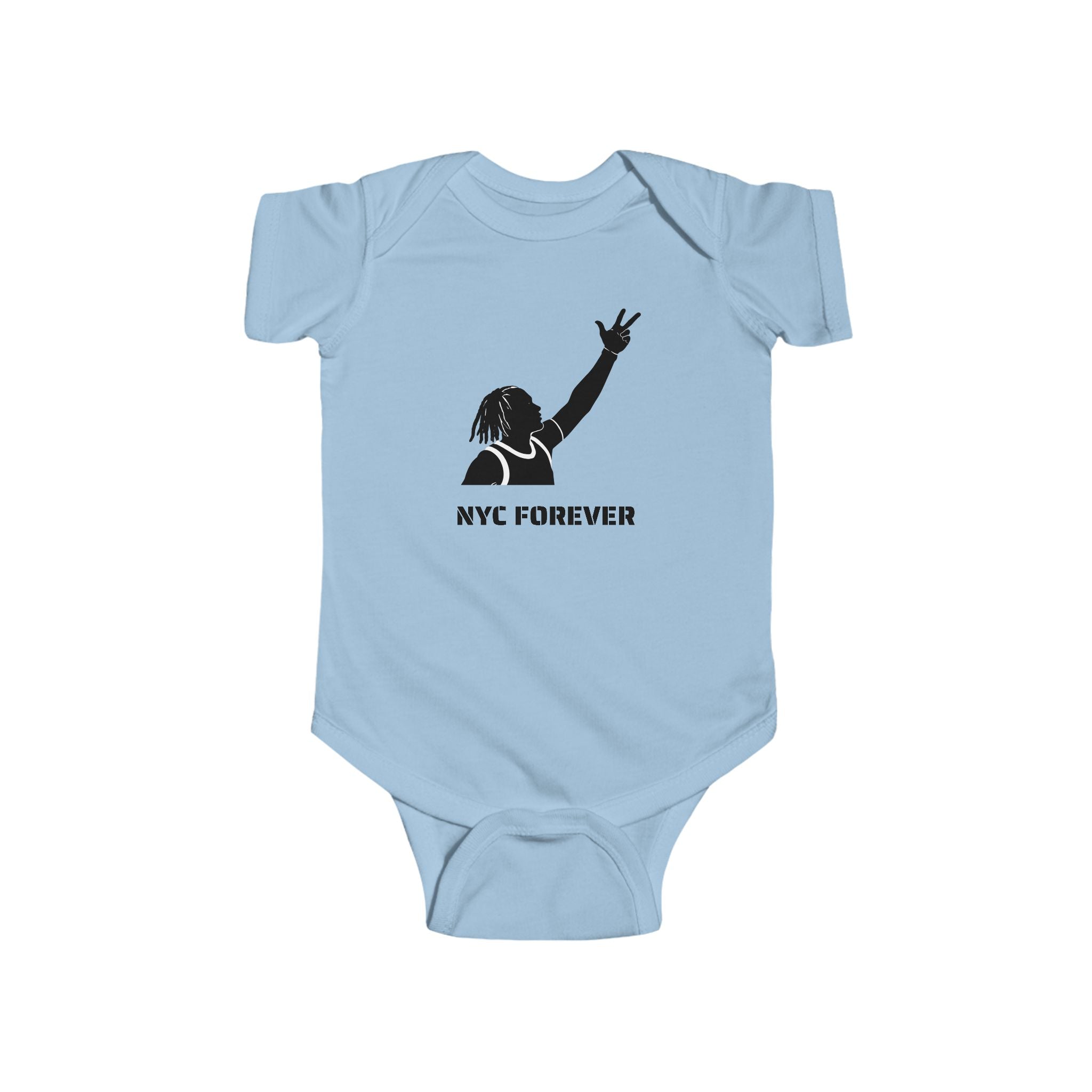 Jalen Brunson NYC Forever baby bodysuit | New York Basketball infant onesie