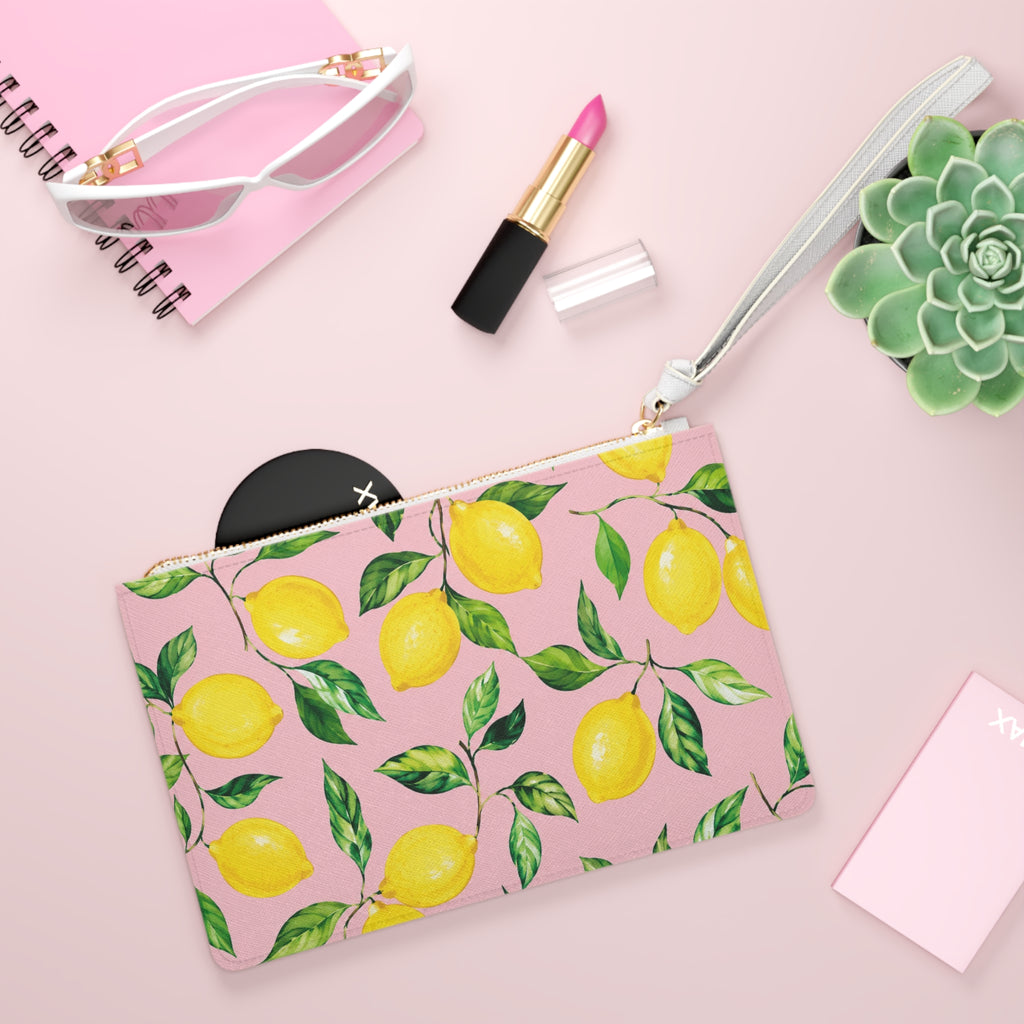 Little Italy Amalfi Pink with Lemons Clutch
