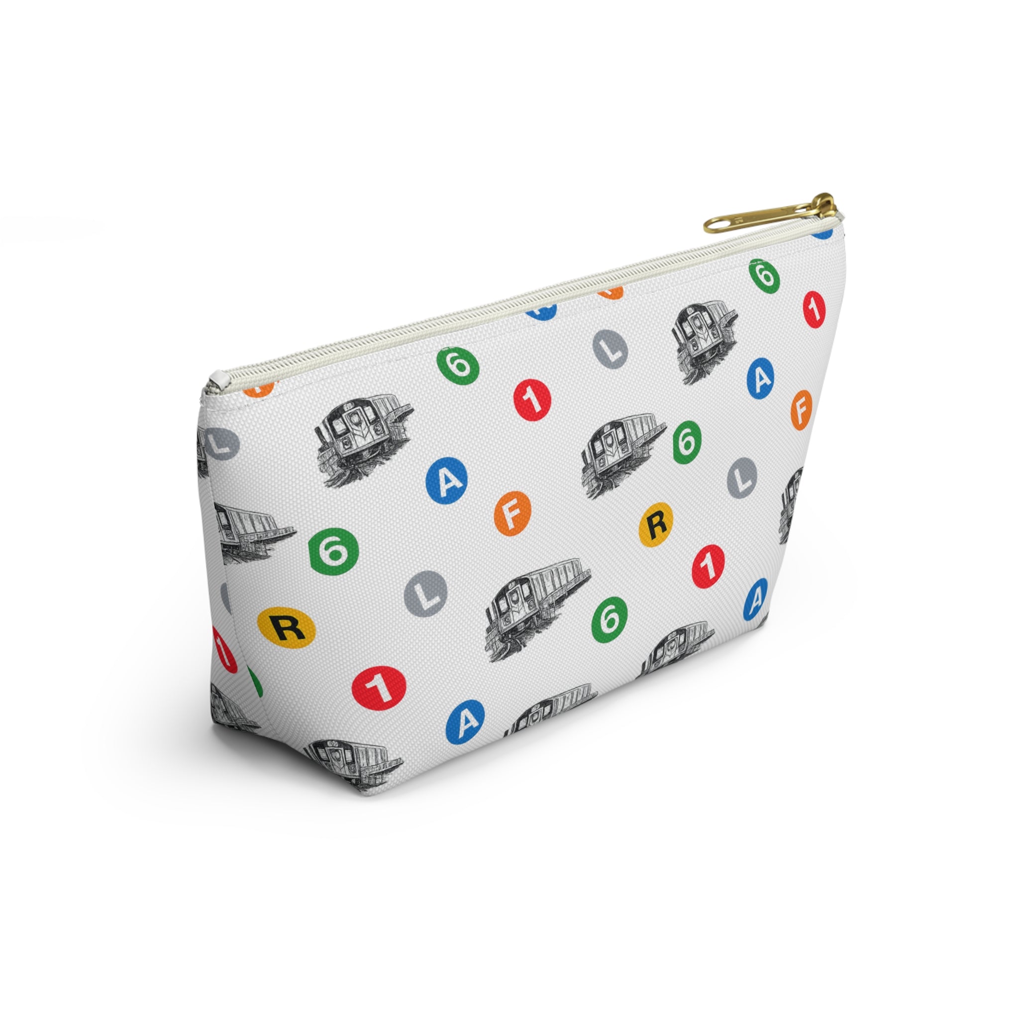 New York Subway Train Transit Icons Mug— T-Bottom Makeup Bag