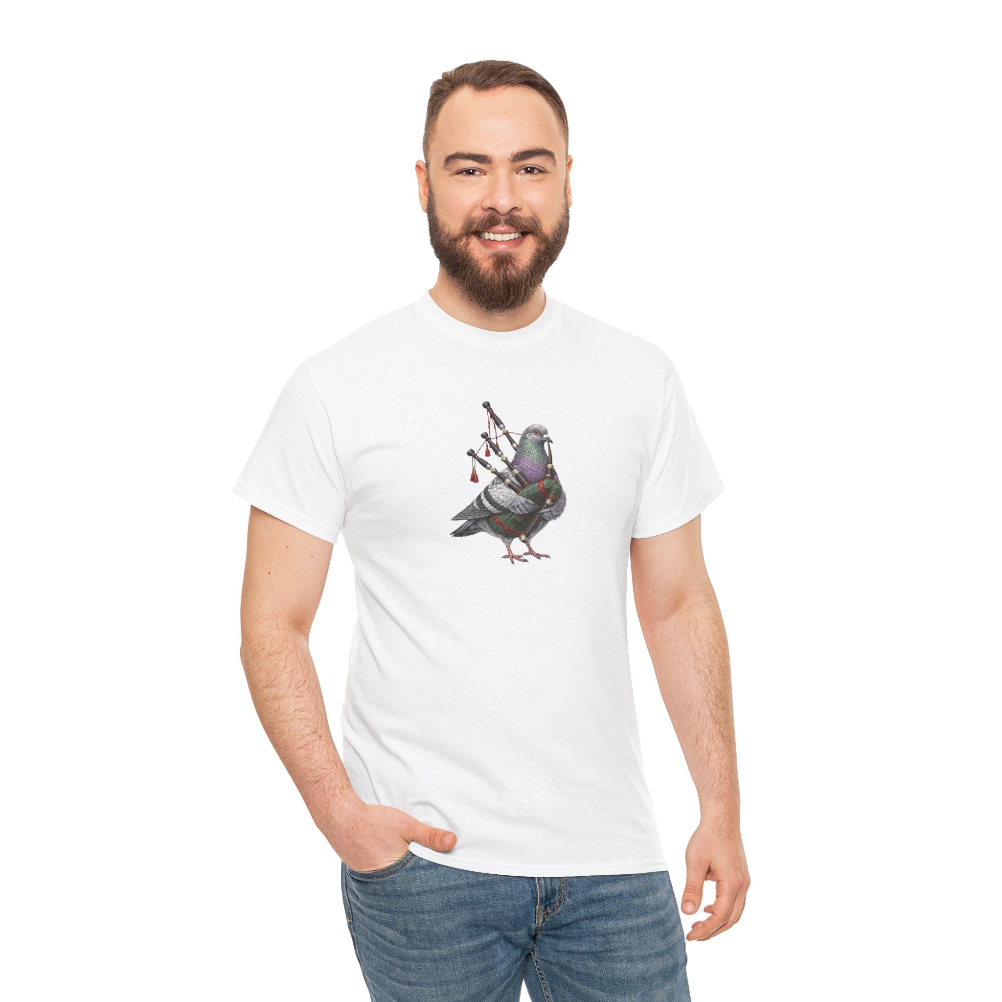 Customizable Woodlawn NYC Pigeon T-Shirt | Bagpiper Tee