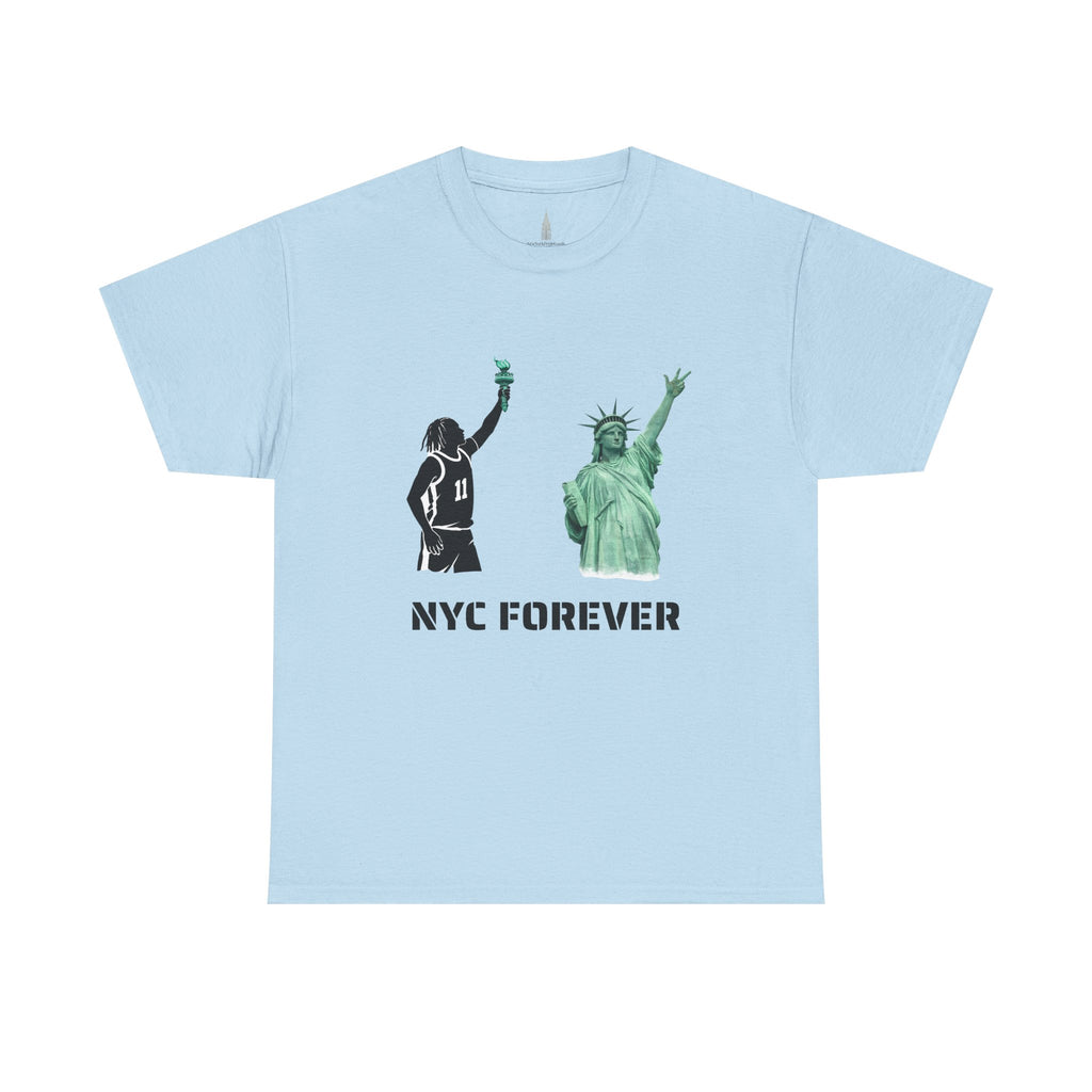 New York Forever Basketball Tee | Jalen Brunson Statue of Liberty T-Shirt
