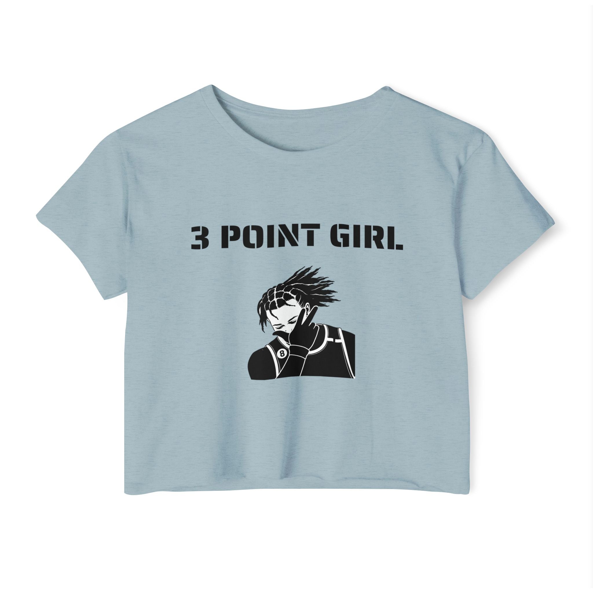 3 Point Girl Crop Top Tee | New York Knicks Jalen Brunson Basketball T-shirt