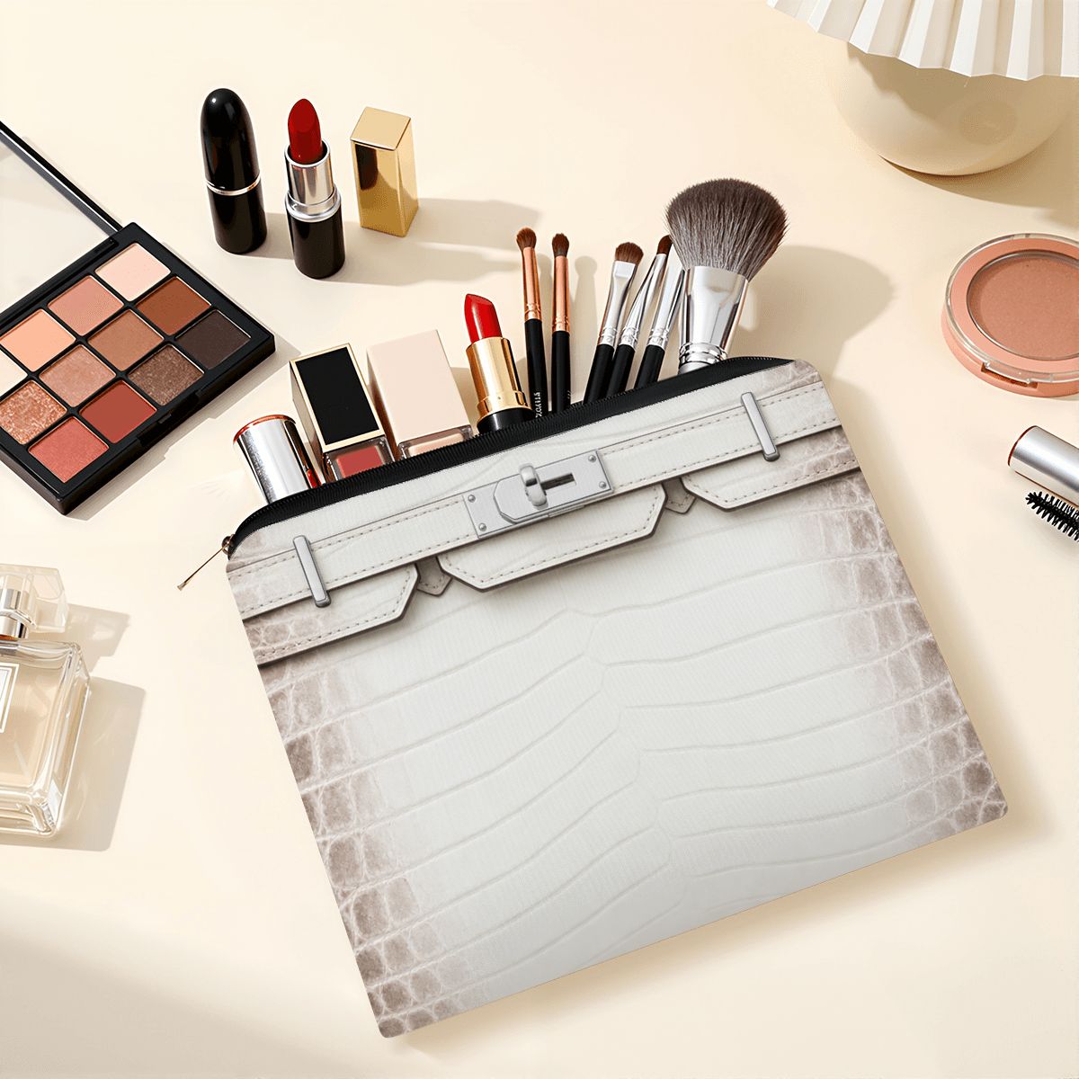 Canal Street White Large Coin Purse