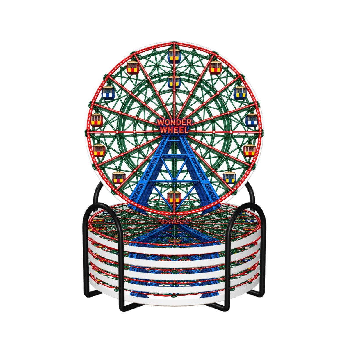 Coney Island Ferris Wheel Round Coasters Set of Six
