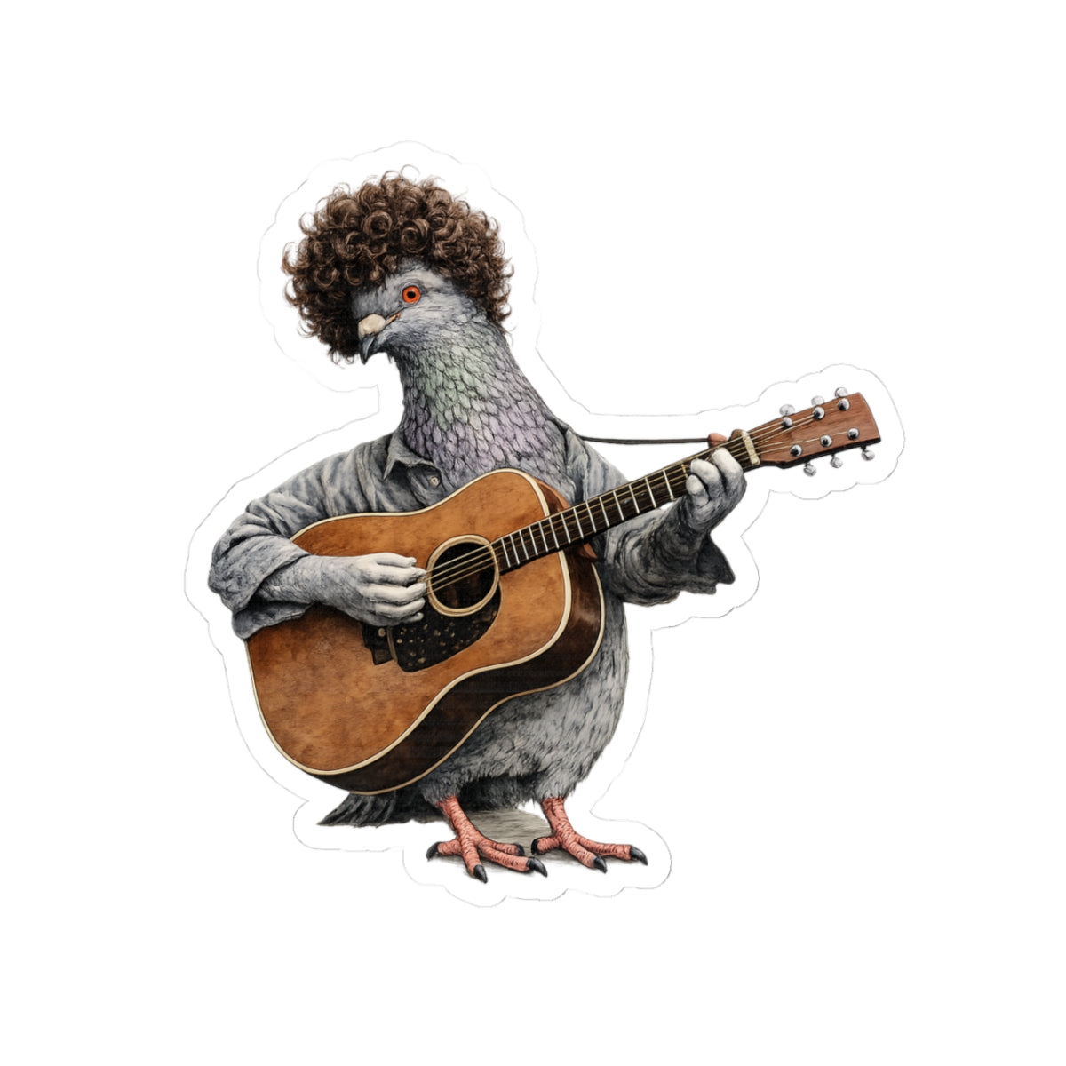 Greenwich Village NYC Pigeon 3" x 3" Sticker