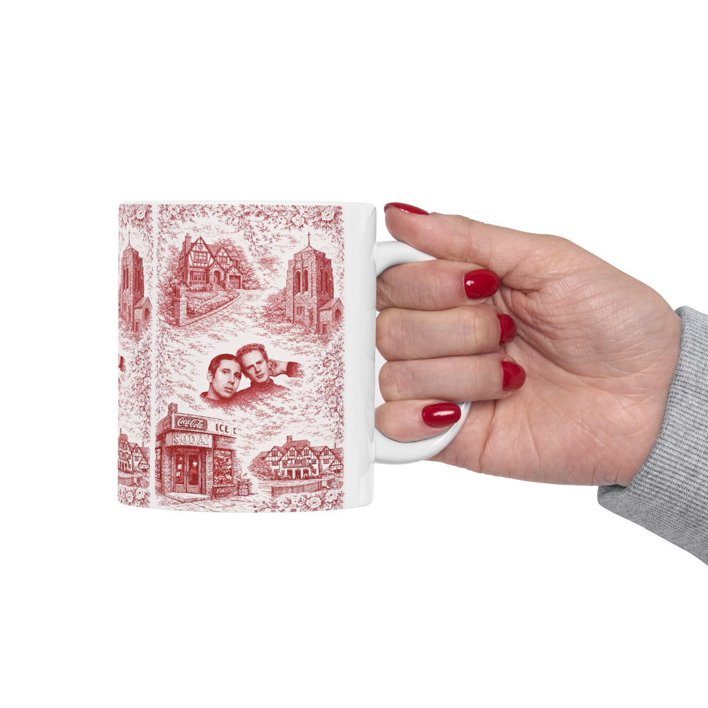 Forest Hills Red Toile de Jouy Mug | Queens Chinoiserie