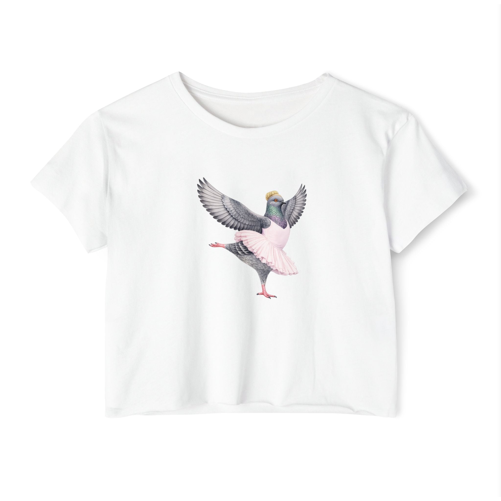 Customizable Lincoln Square NYC Pigeon Crop Top