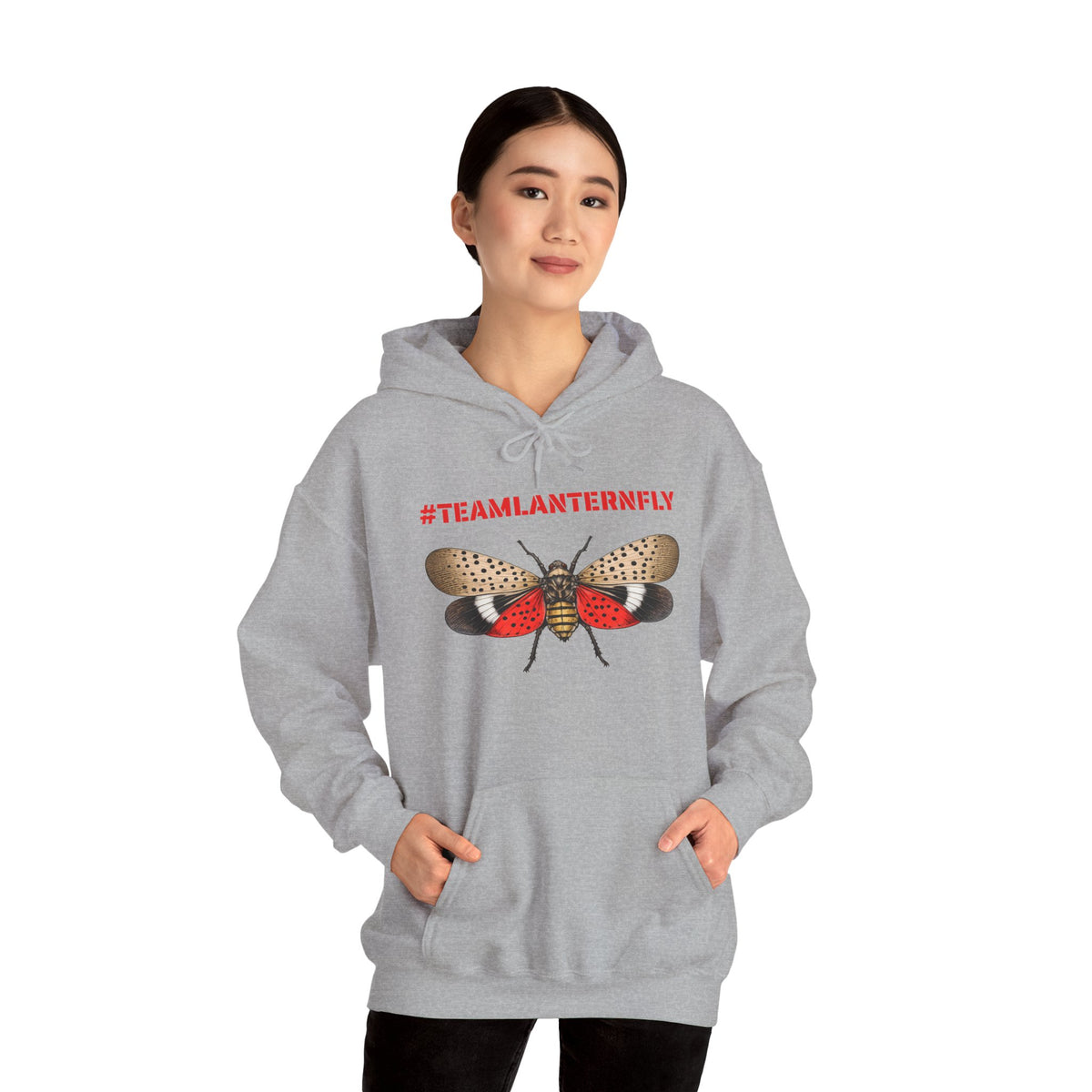NYC Spotted Lanternfly Hoodie — Team Lanternfly Hooded Pullover Sweatshirt