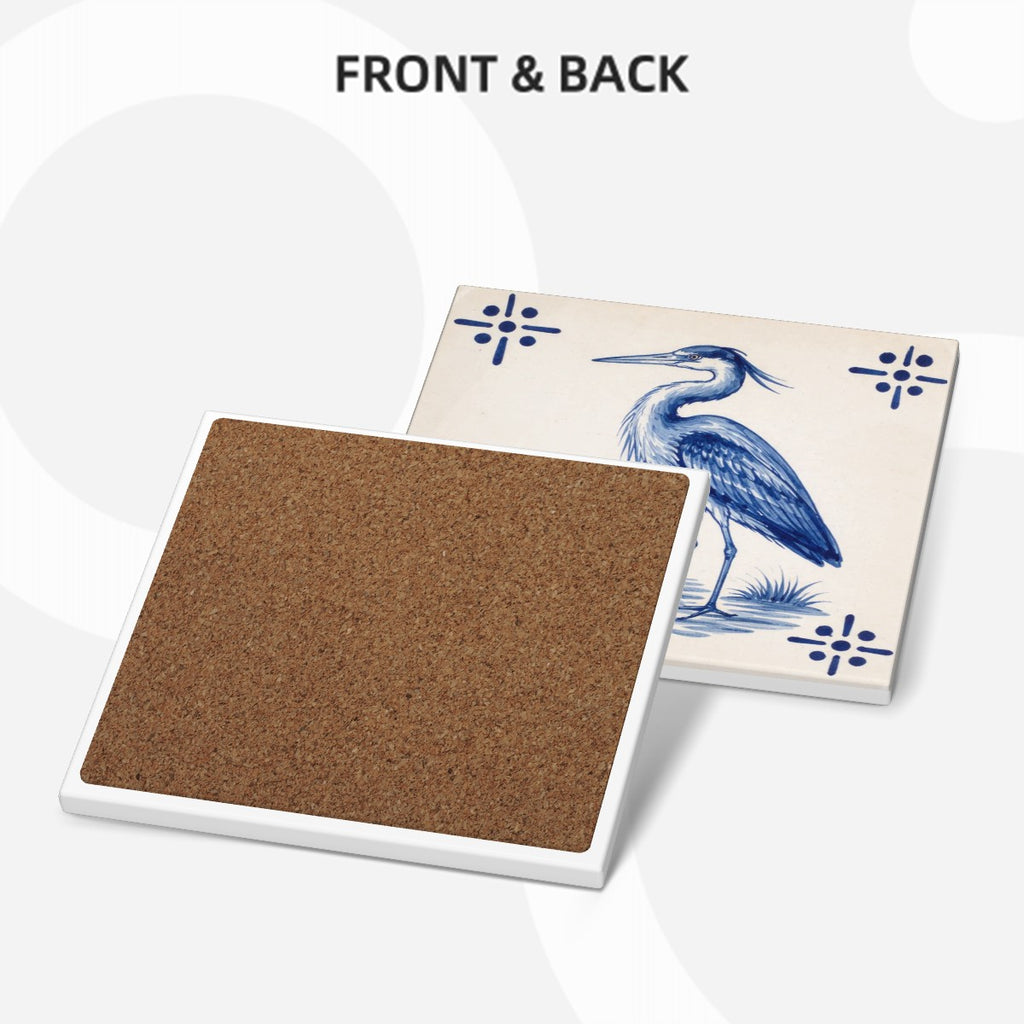 Birds of New York Azulejos Tile-Style 6 piece Square Coaster Set