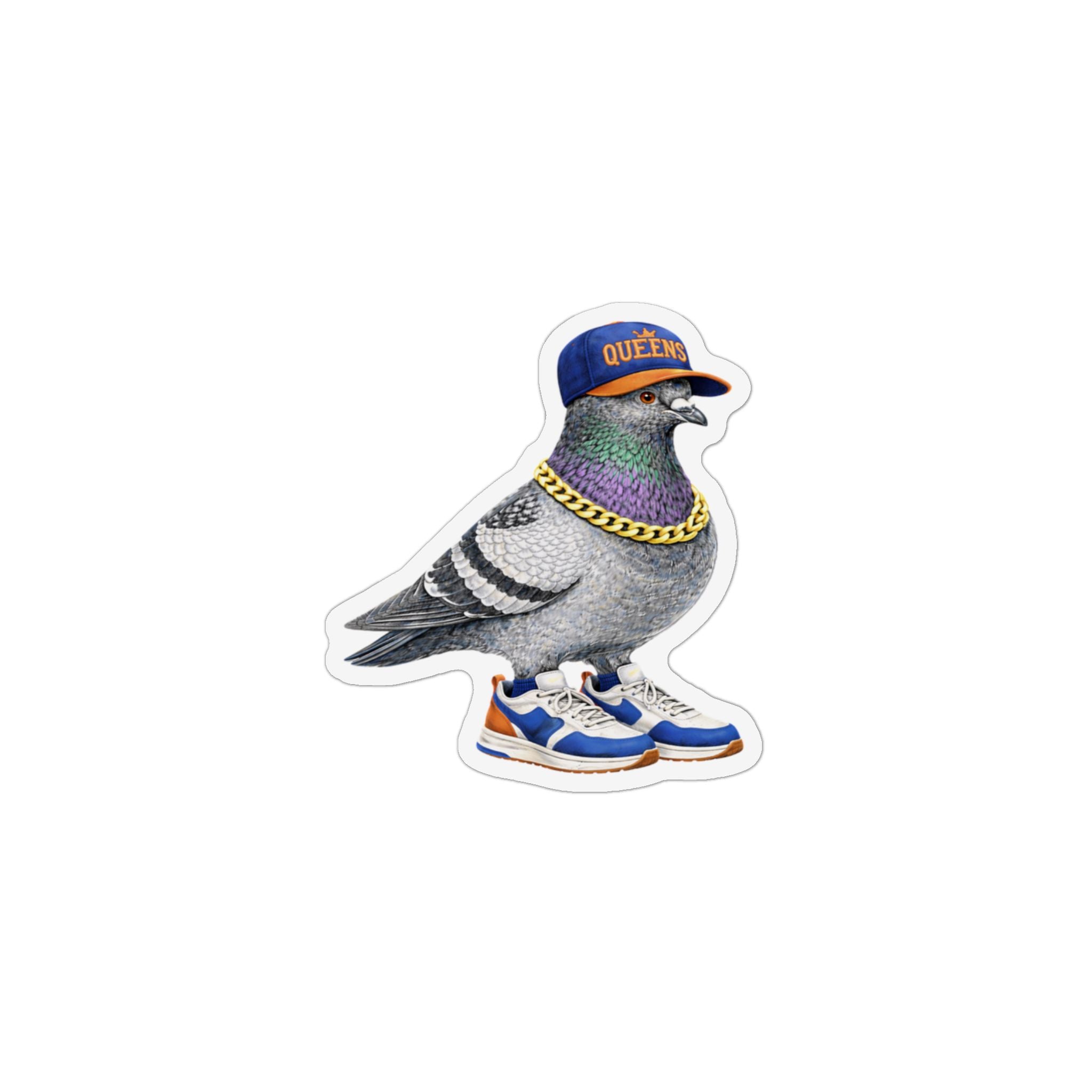Queens NYC Pigeon Magnet | New York Baseball Fan Bird Lover Fridge Magnet