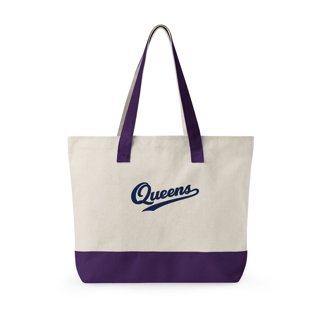 Queens Canvas Tote — Zippered Market Bag