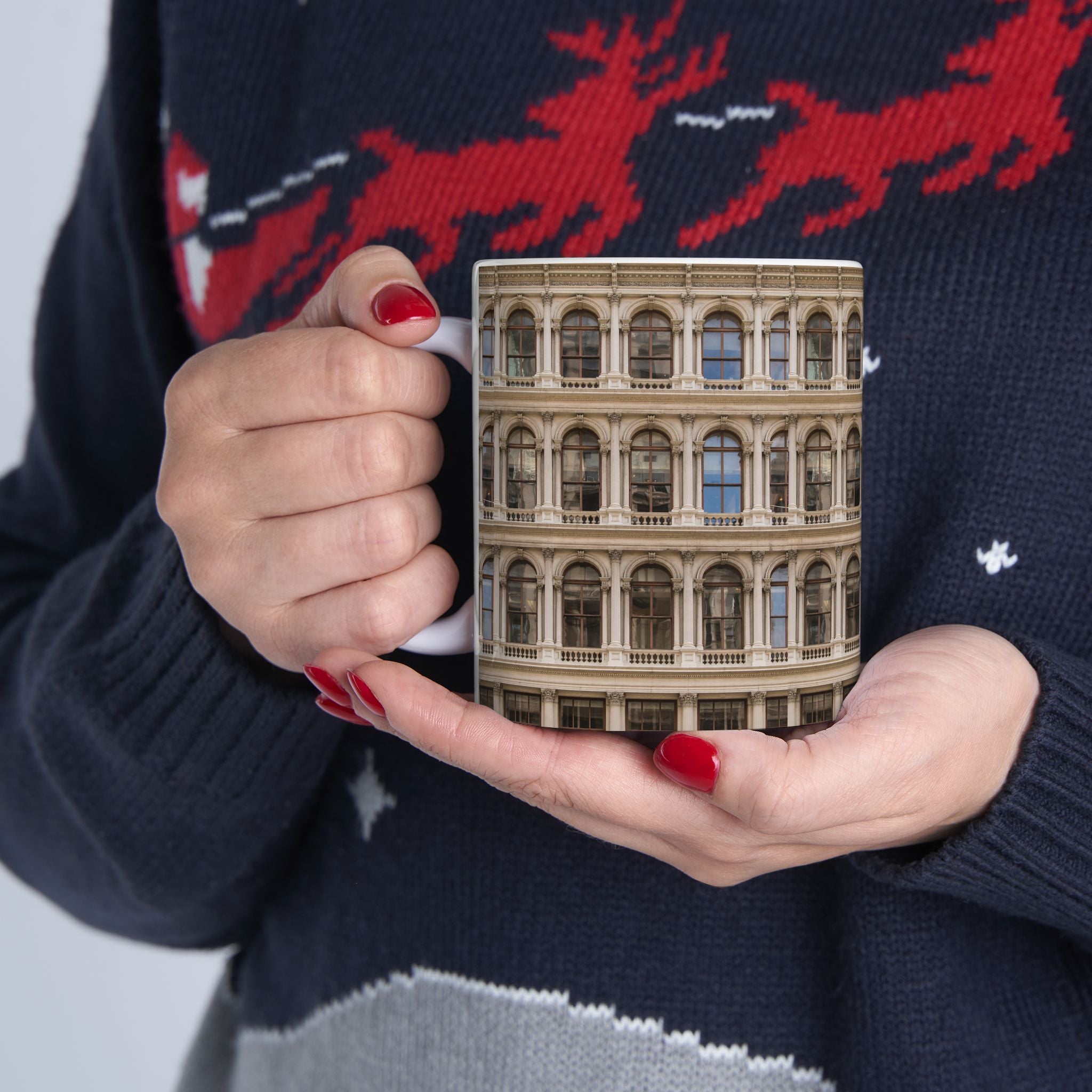 SoHo Cast Iron Building Mug | NYC Architecture Building Ceramic Mug