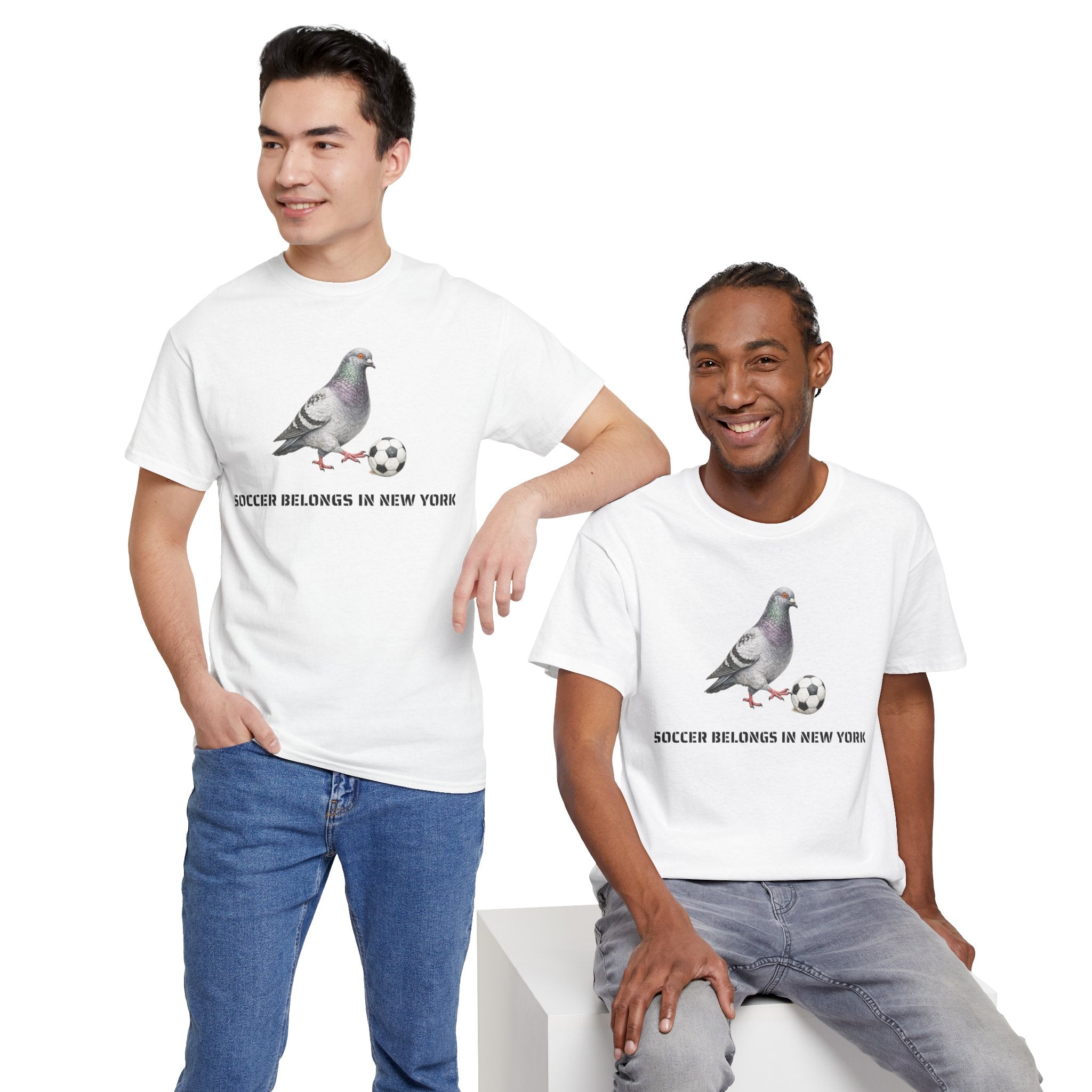 Customizable Corona NYC Pigeon Soccer Belongs in New York T-Shirt | Soccer Player Tee