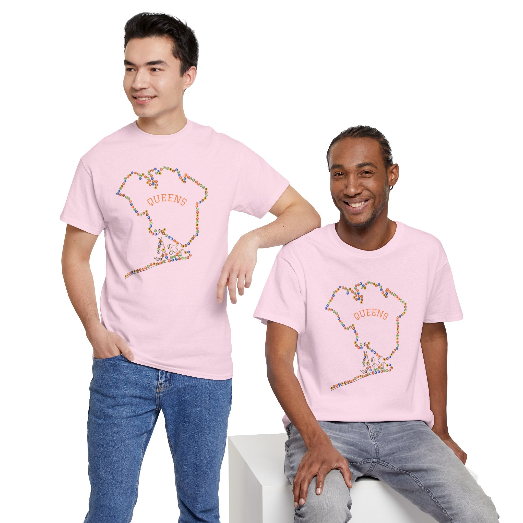 Queens Map Subway Signs T-Shirt | NYC Subway Tee