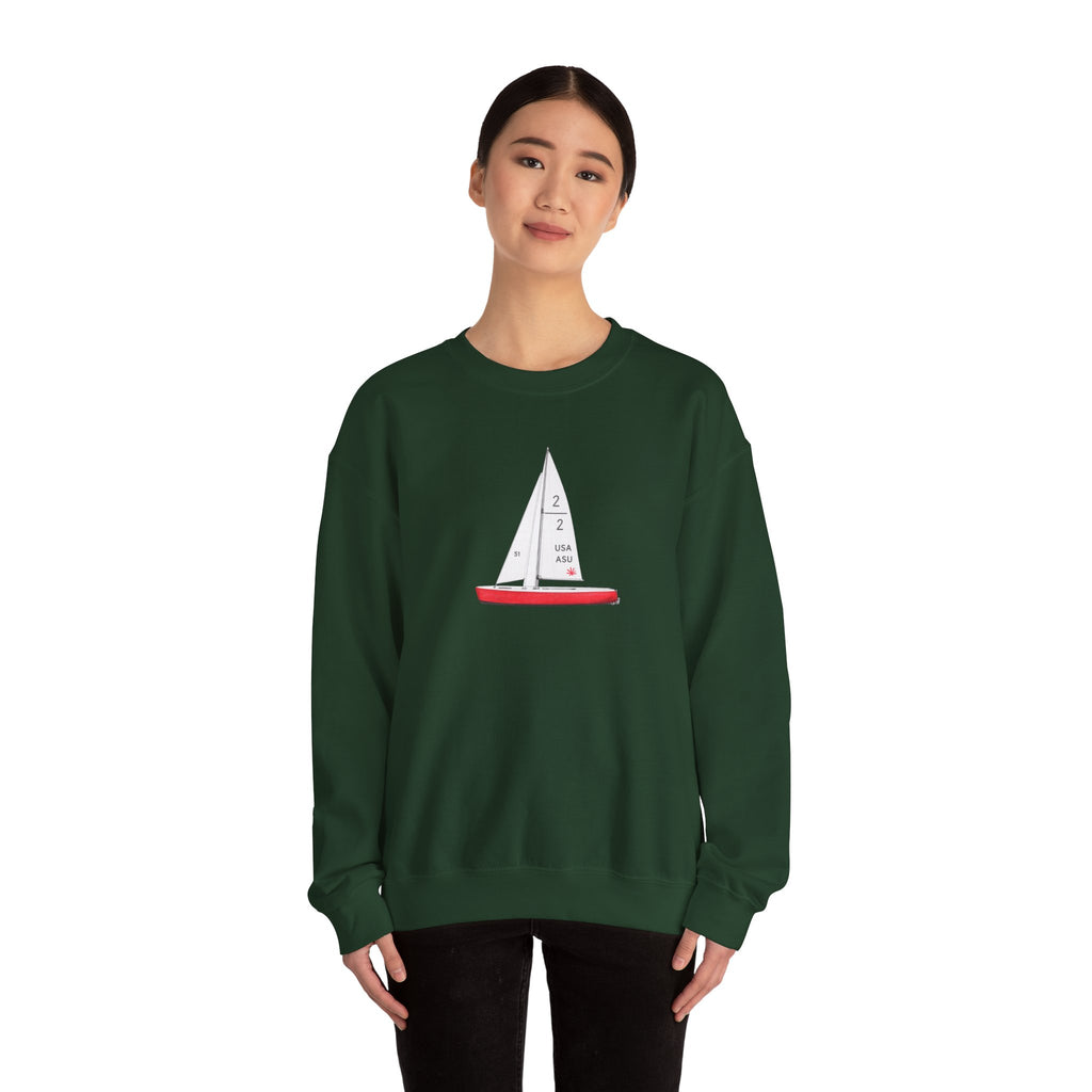 Sudadera con cuello redondo y diseño de velero del Central Park — Suéter gráfico náutico costero de NYC