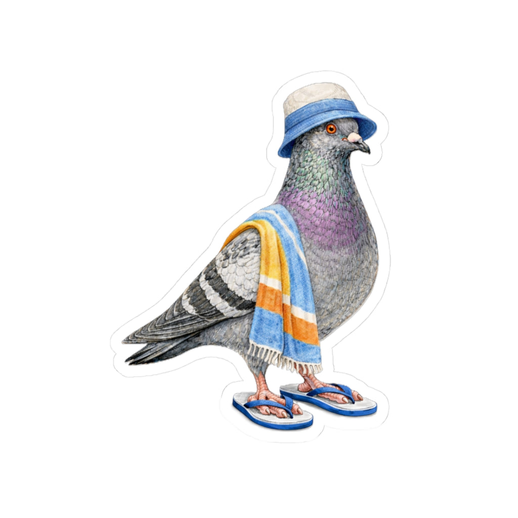 Coney Island NYC Pigeon 3" x 3" Sticker