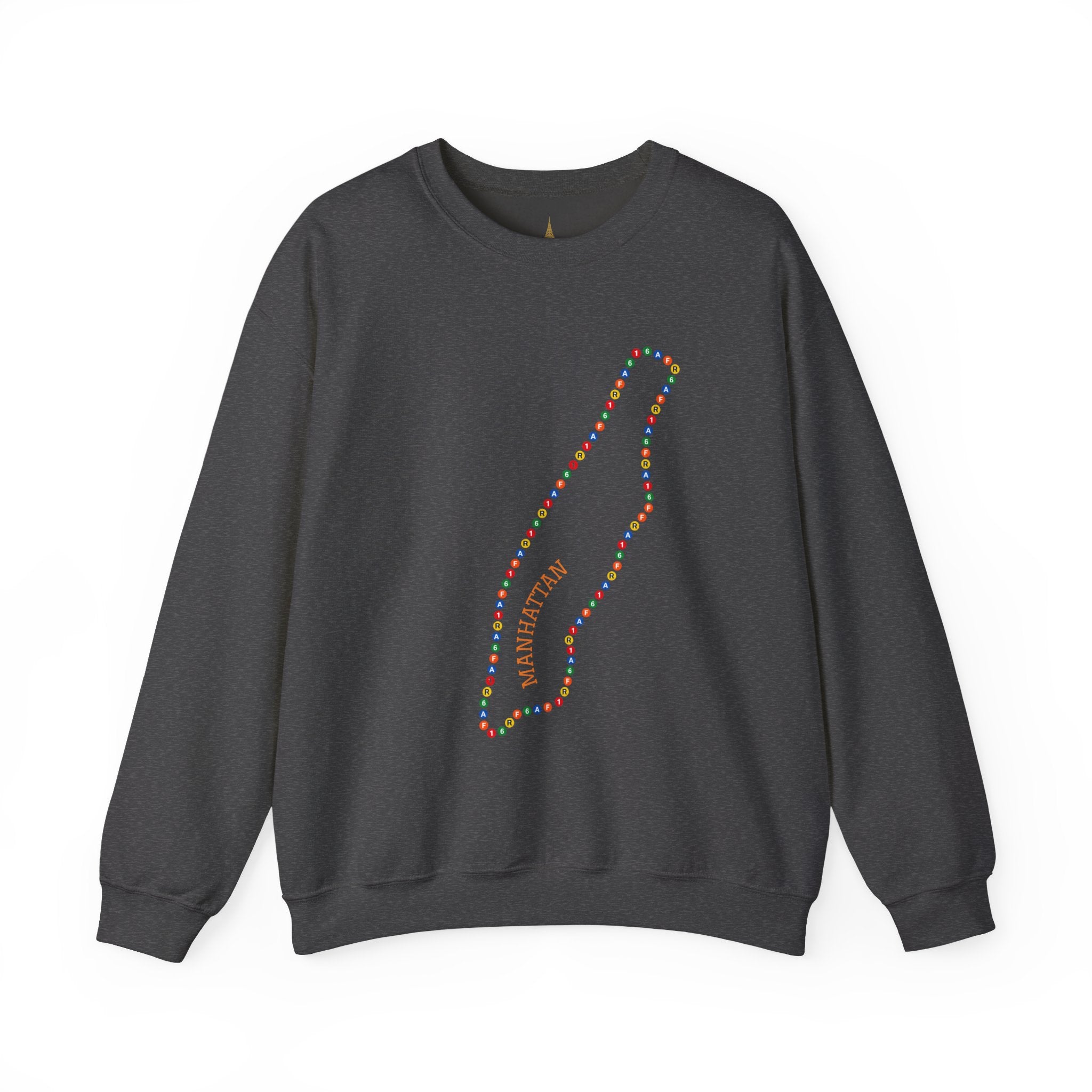 Manhattan Map Subway Signs Sweatshirt | NYC Crewneck Sweater