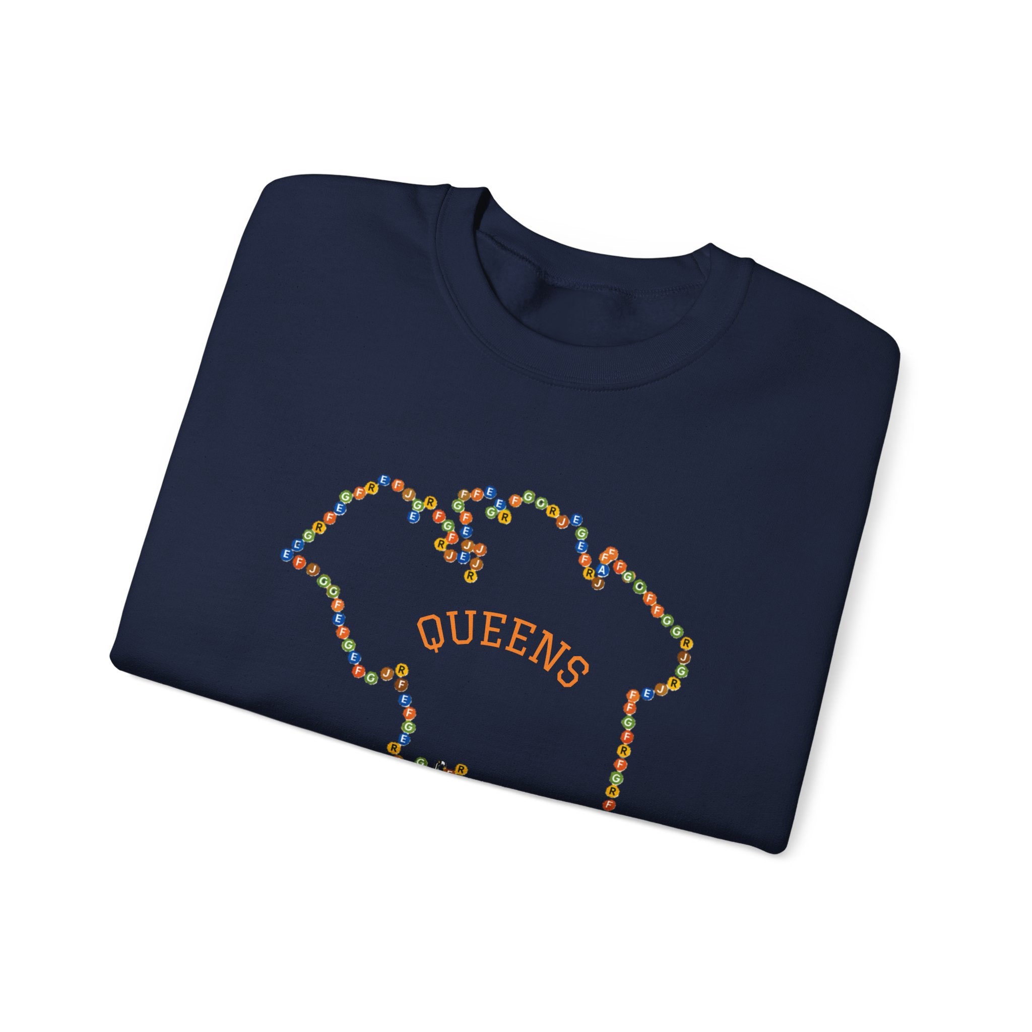 Queens Map Subway Signs Sweatshirt | NYC Crewneck Sweater
