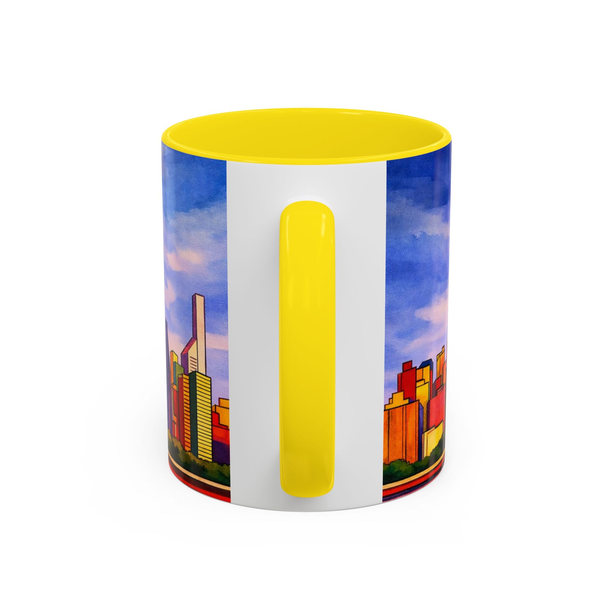 Over The Town  Marc Chagall-inspired Fan Art Manhattan Skyline NYC Accent Coffee Mug