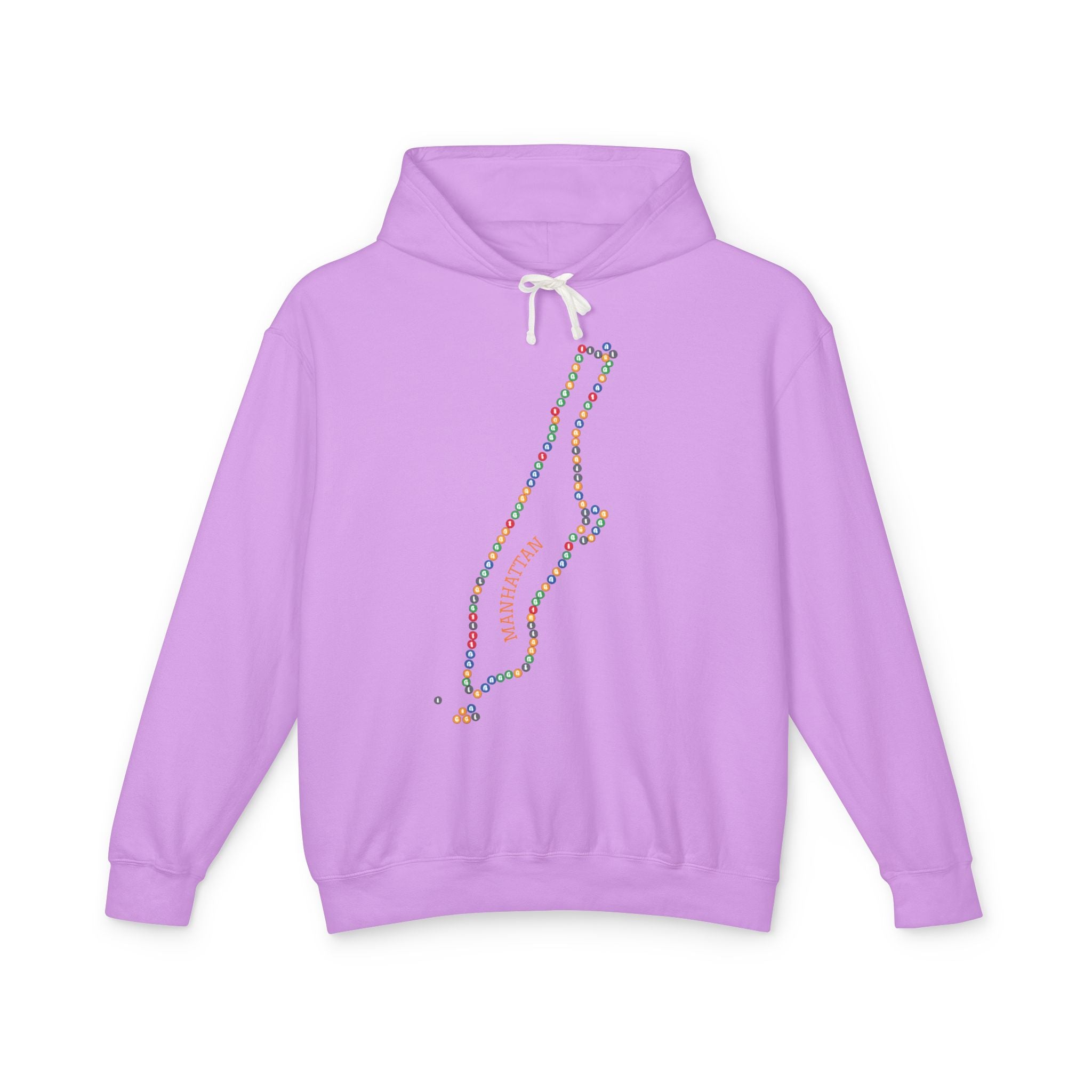 Manhattan Map Subway  Hoodie | New York Borough Outline Hooded Sweatshirt