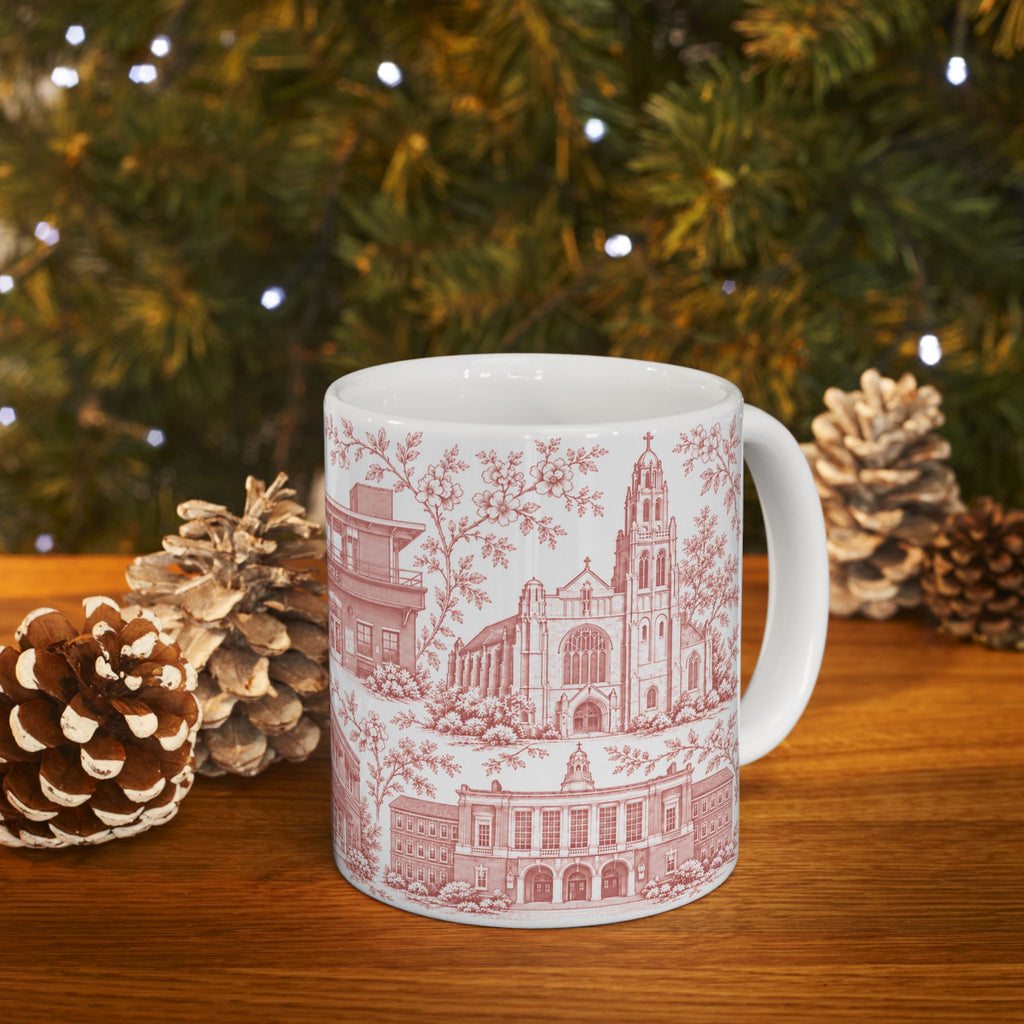 Rockville Center Red Toile de Jouy 11 oz Mug