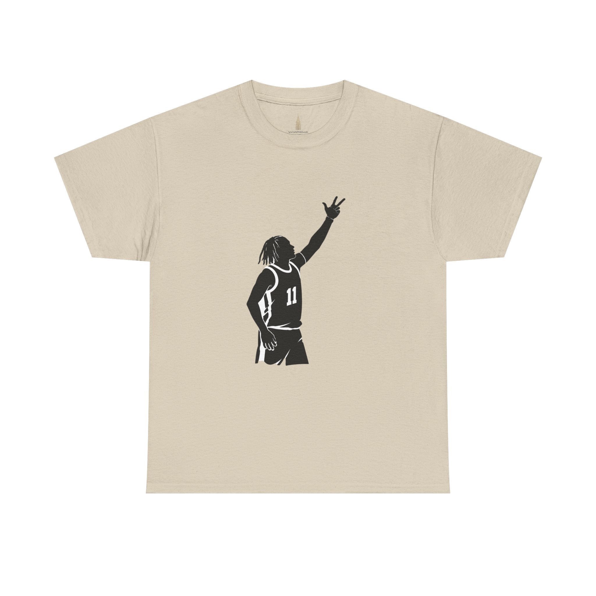 Customizable Jalen Brunson 3 Points Celly T-Shirt | New York Basketball Tee